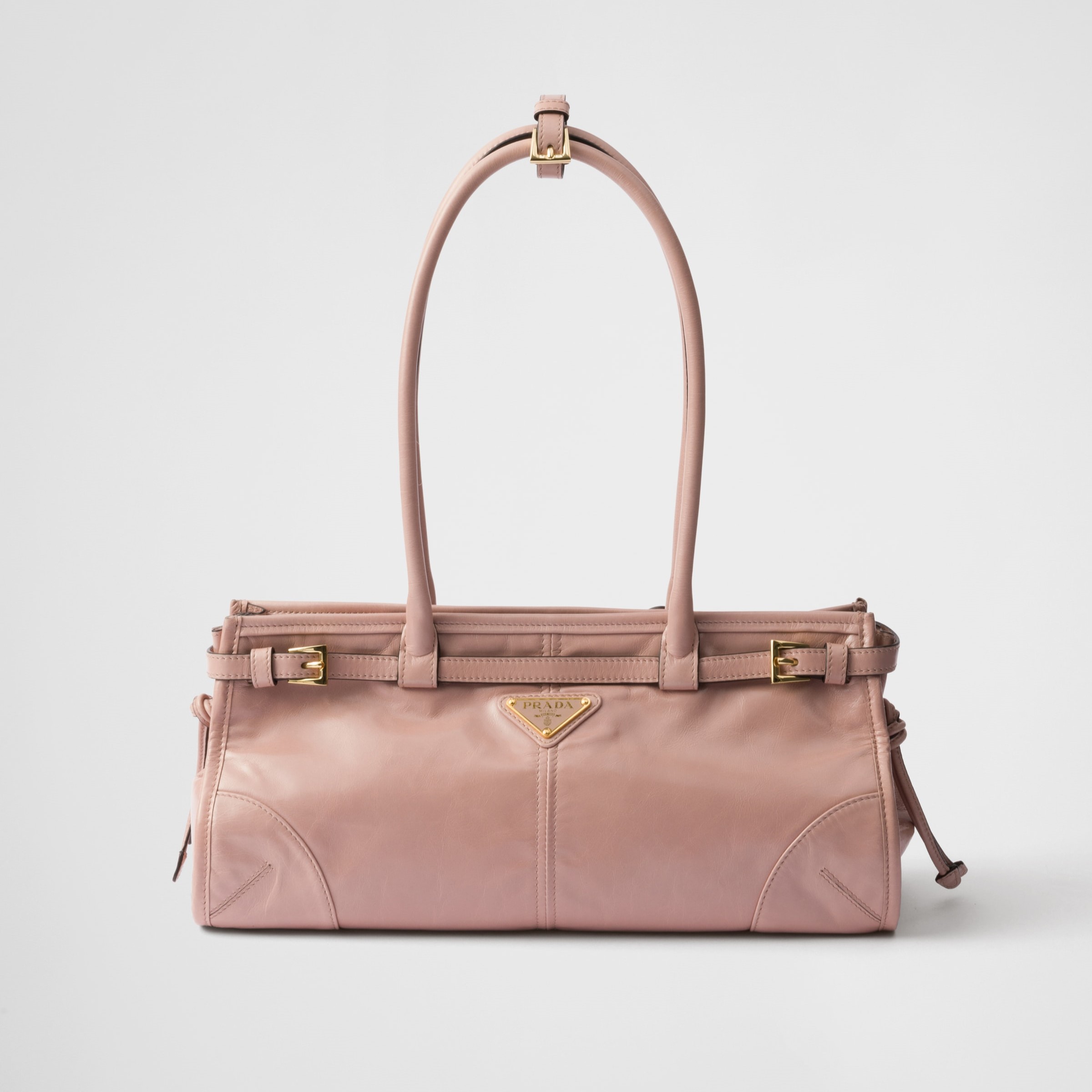 BONNIE MEDIUM LEATHER HANDBAG, CALFSKIN – LILY-OF-THE-VALLEY