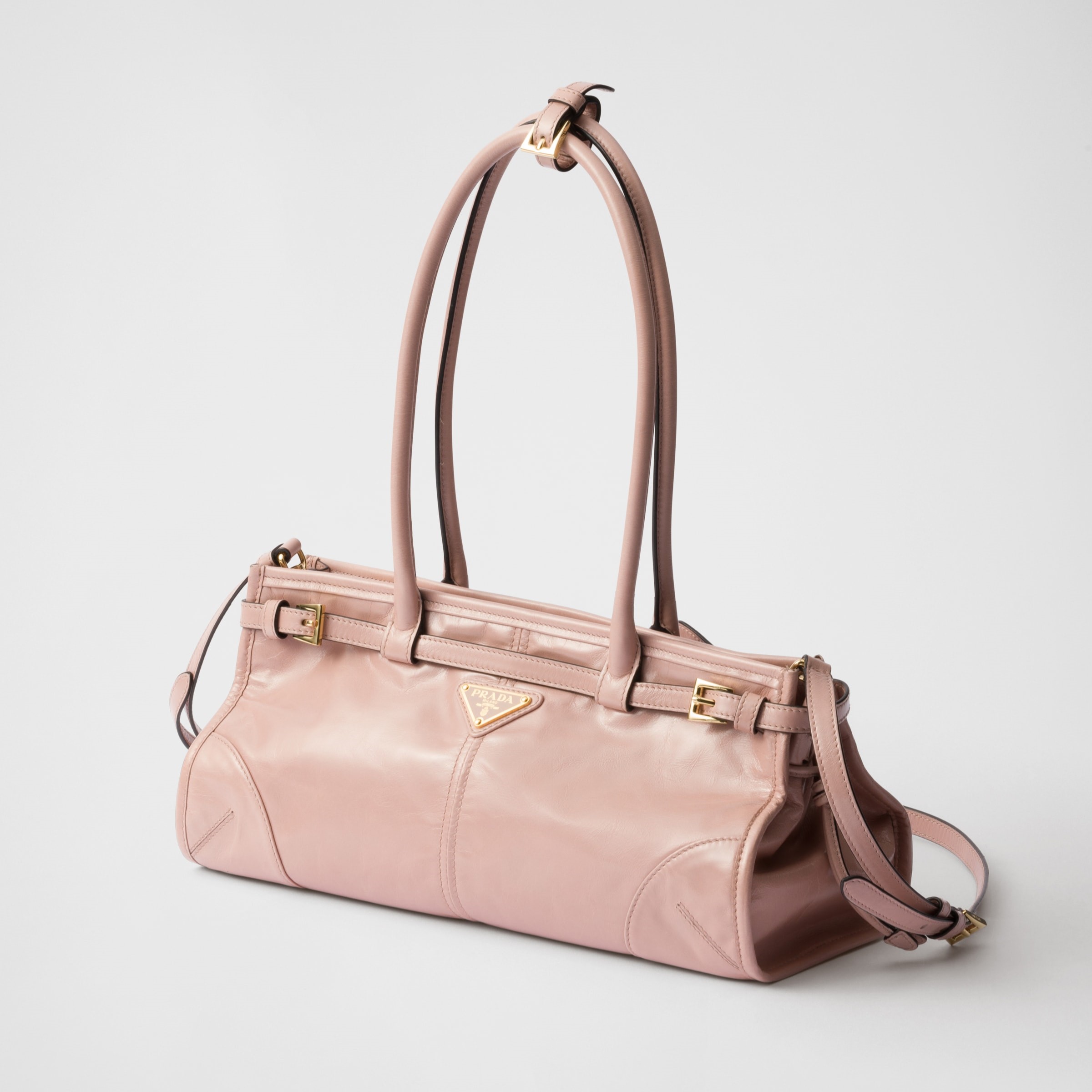 BONNIE MEDIUM LEATHER HANDBAG, CALFSKIN – LILY-OF-THE-VALLEY