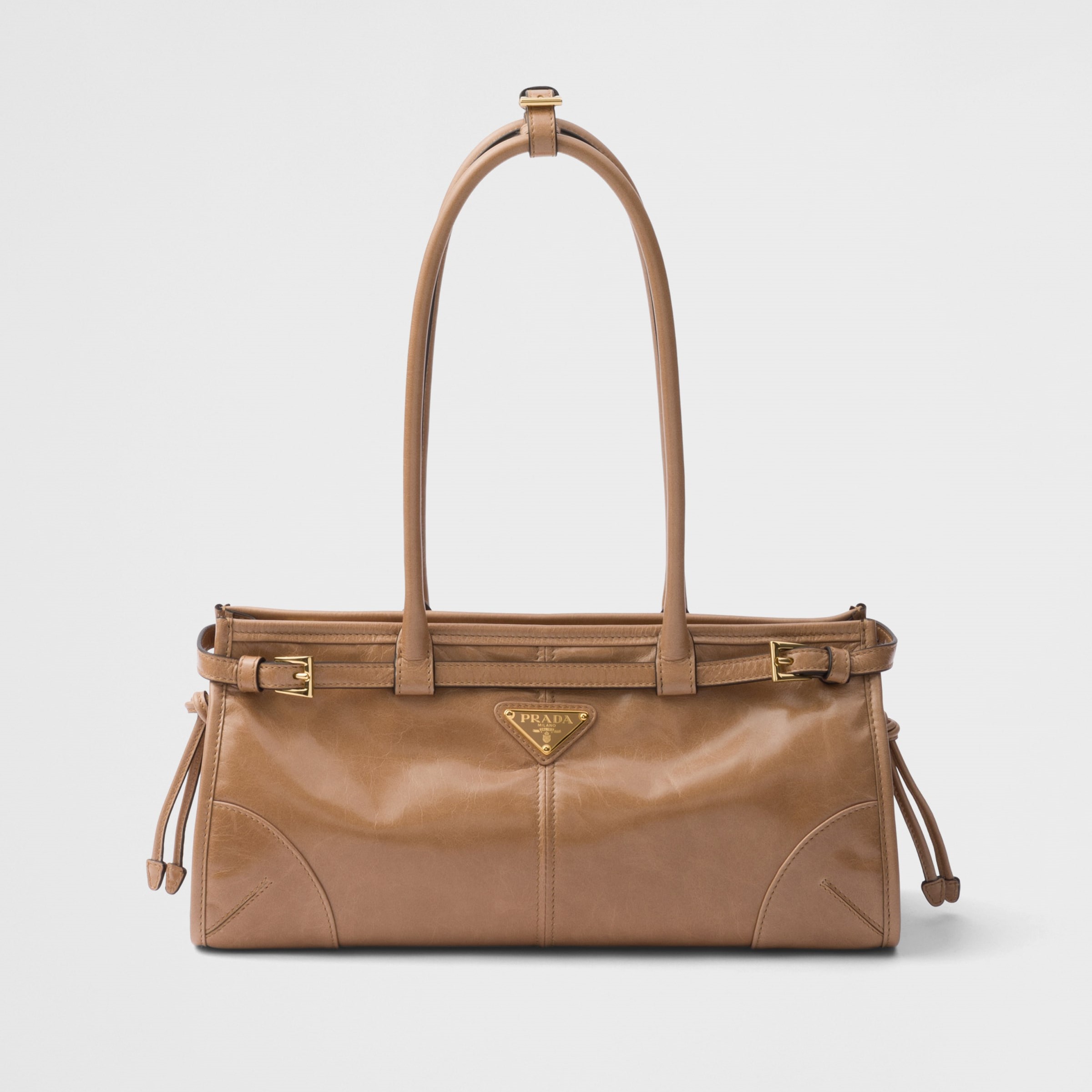 BONNIE MEDIUM LEATHER HANDBAG, CALFSKIN – CAMEO
