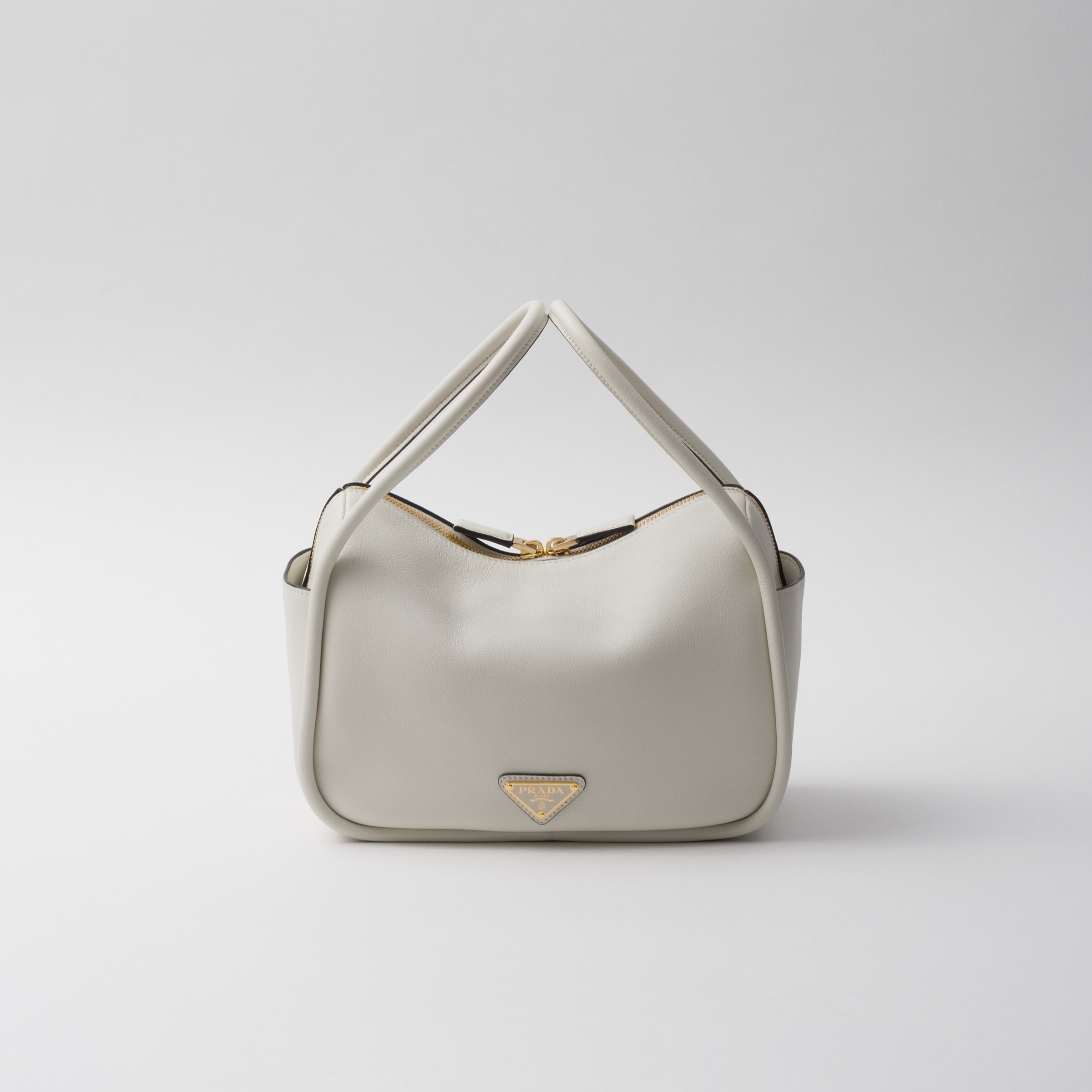DARLING LEATHER HANDBAG, CALFSKIN – WHITE