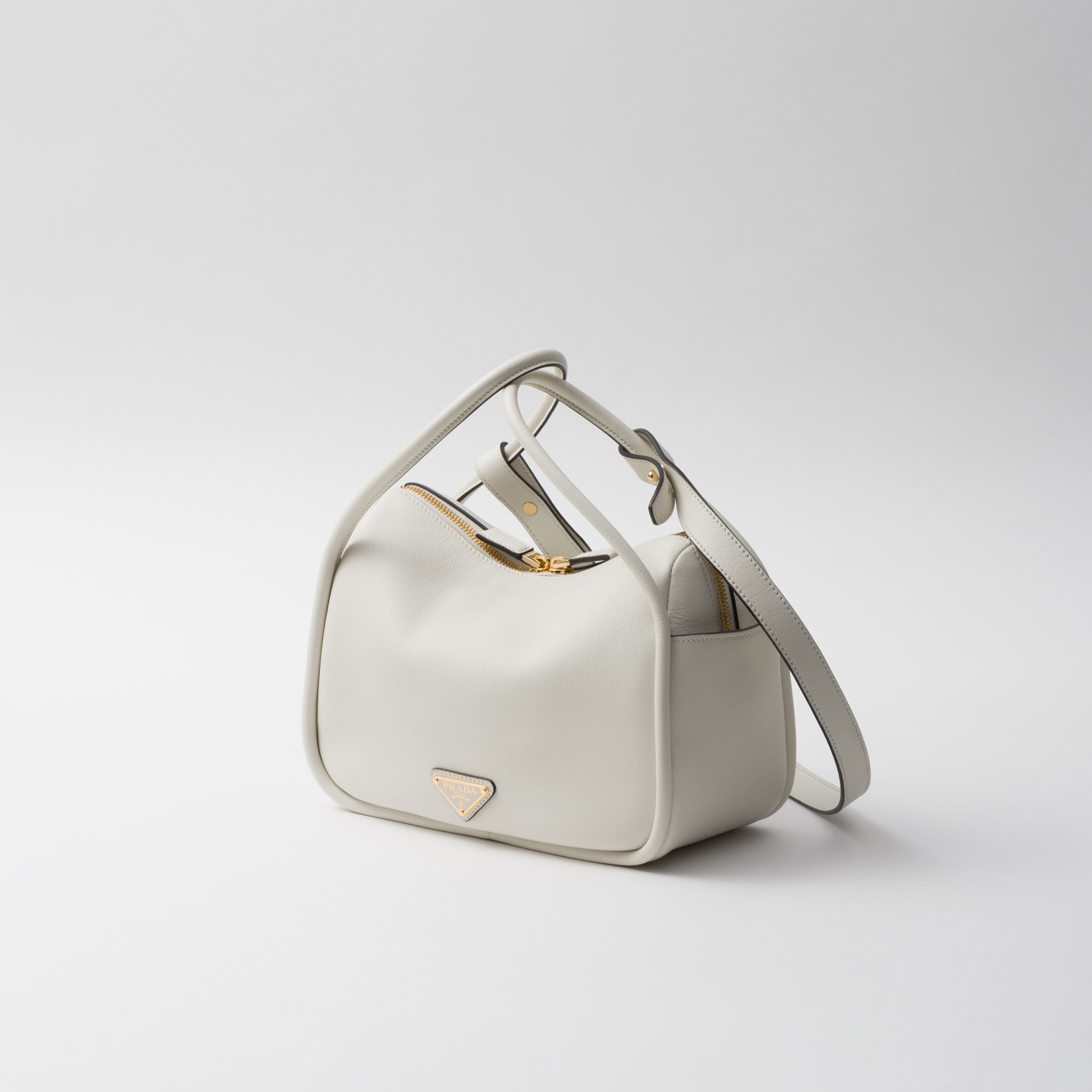 DARLING LEATHER HANDBAG, CALFSKIN – WHITE