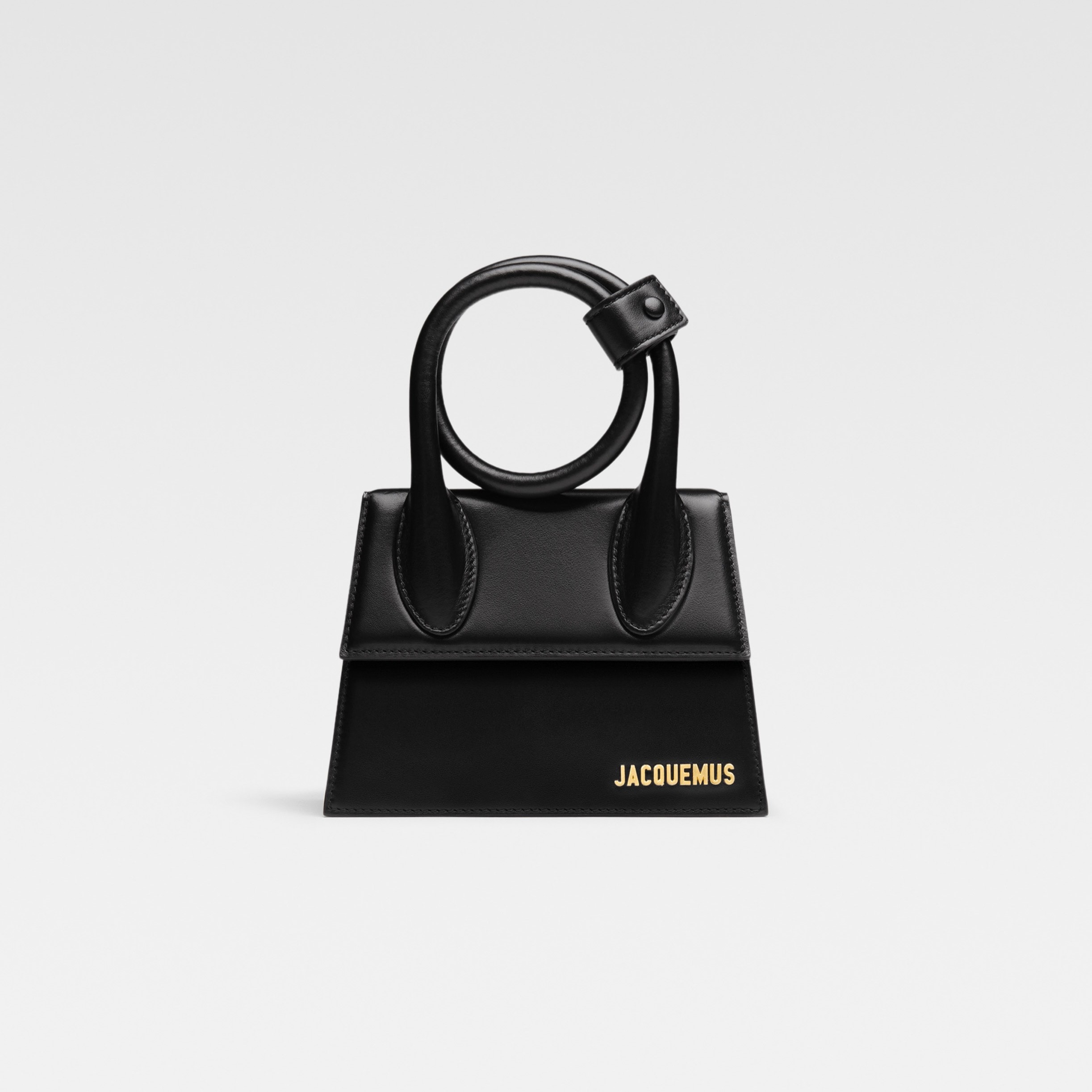 THE KNOT CHIQUITO, COILED LEATHER – BLACK