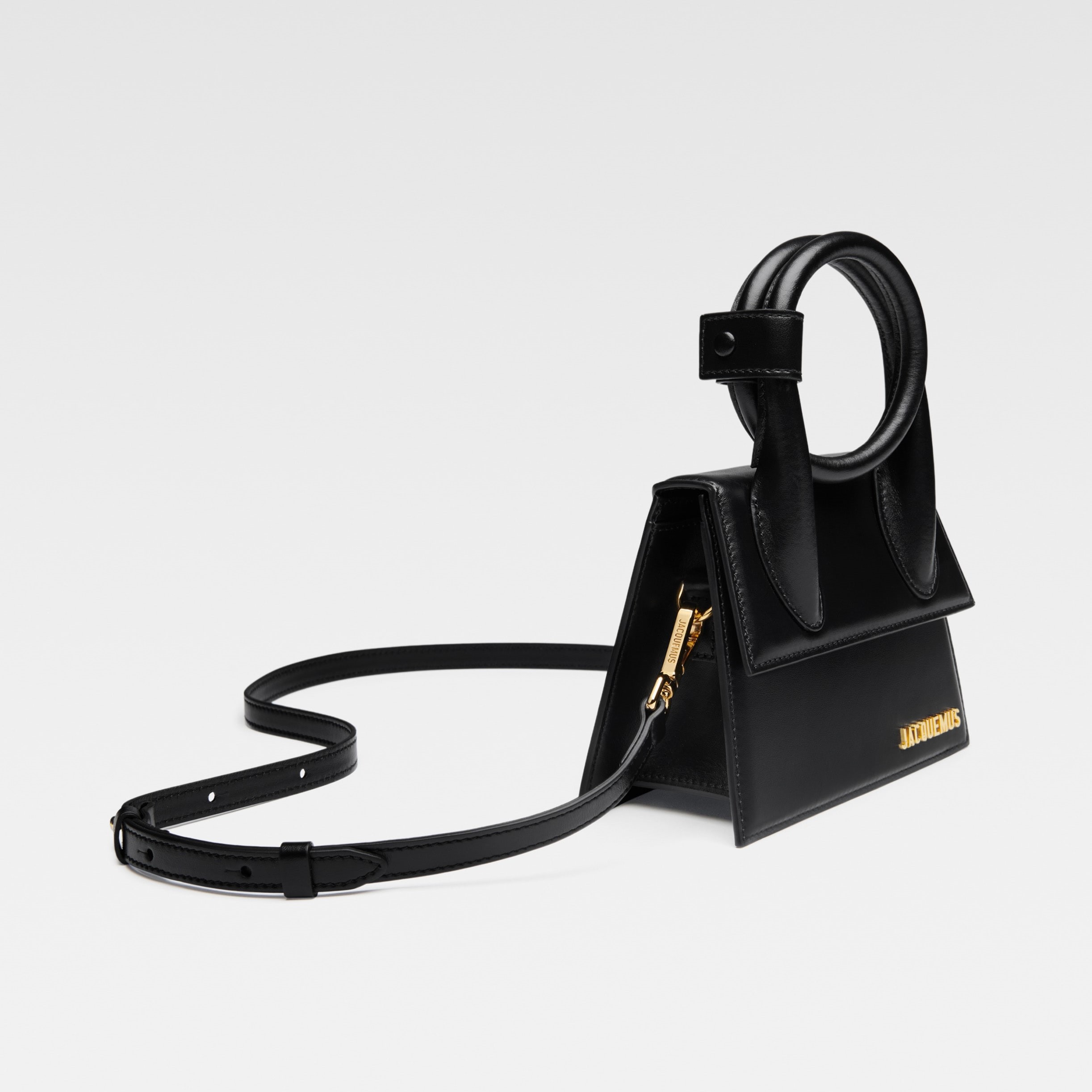 THE KNOT CHIQUITO, COILED LEATHER – BLACK