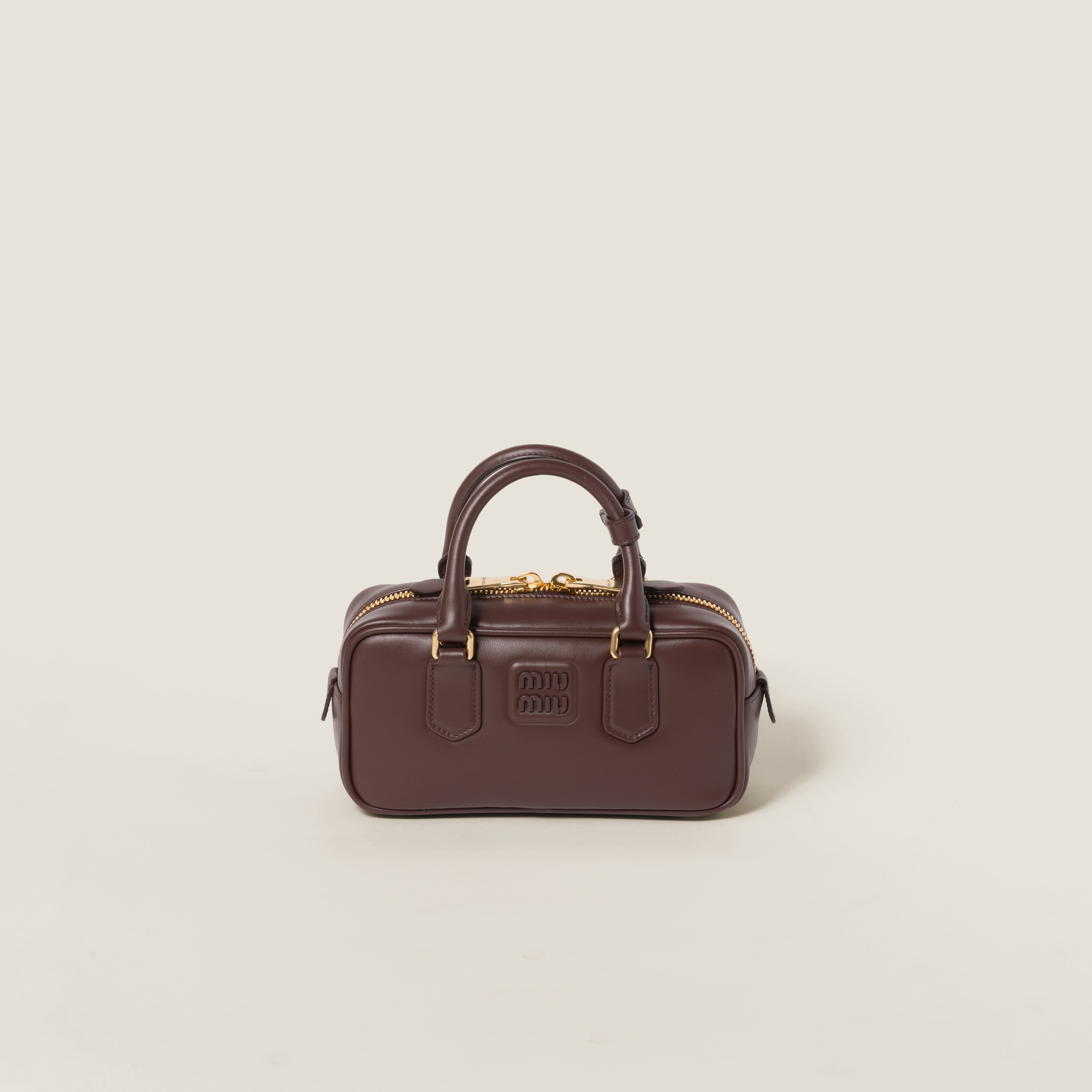 SMOOTH LEATHER HANDBAG, CALFSKIN – BRIARWOOD