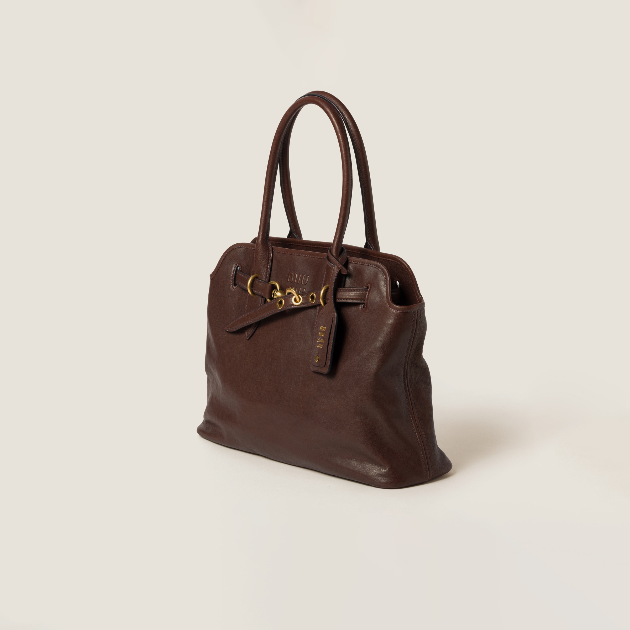 LEATHER BAG, LAMBSKIN – BRIARWOOD