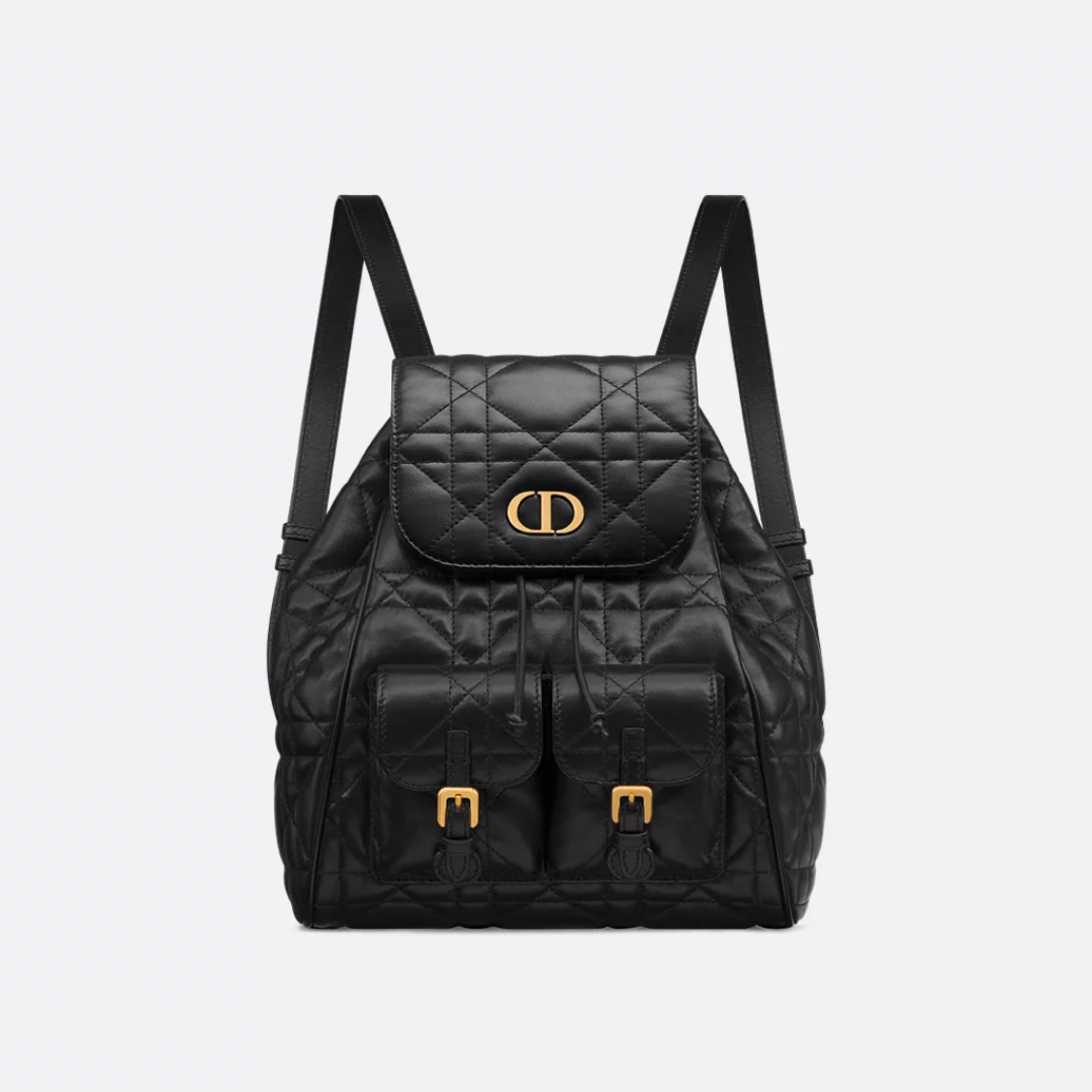 MEDIUM BACKPACK, CALFSKIN – BLACK