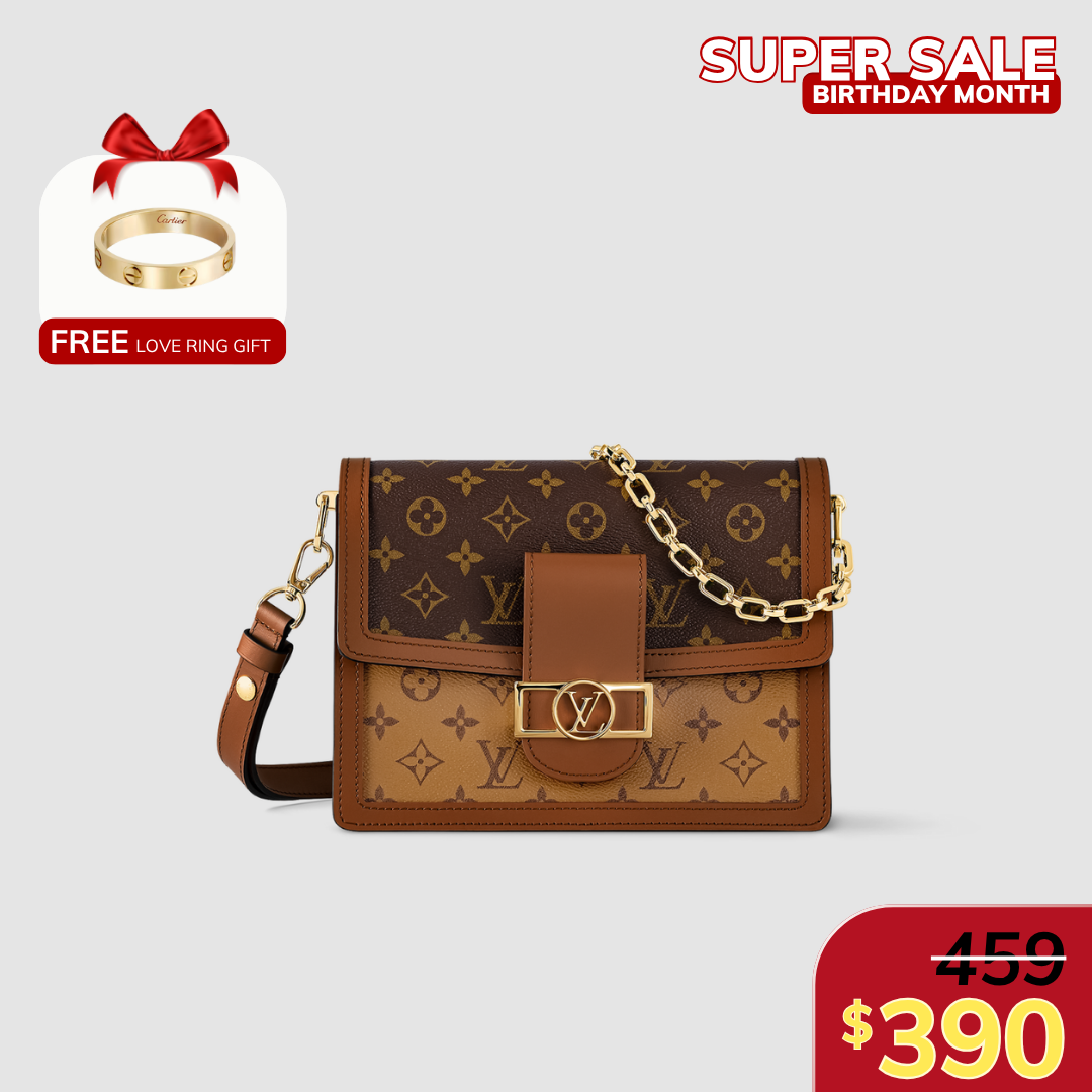 DAUPHINE MM, MONOGRAM AND MONOGRAM REVERSE COATED CANVAS – BROWN MONOGRAM