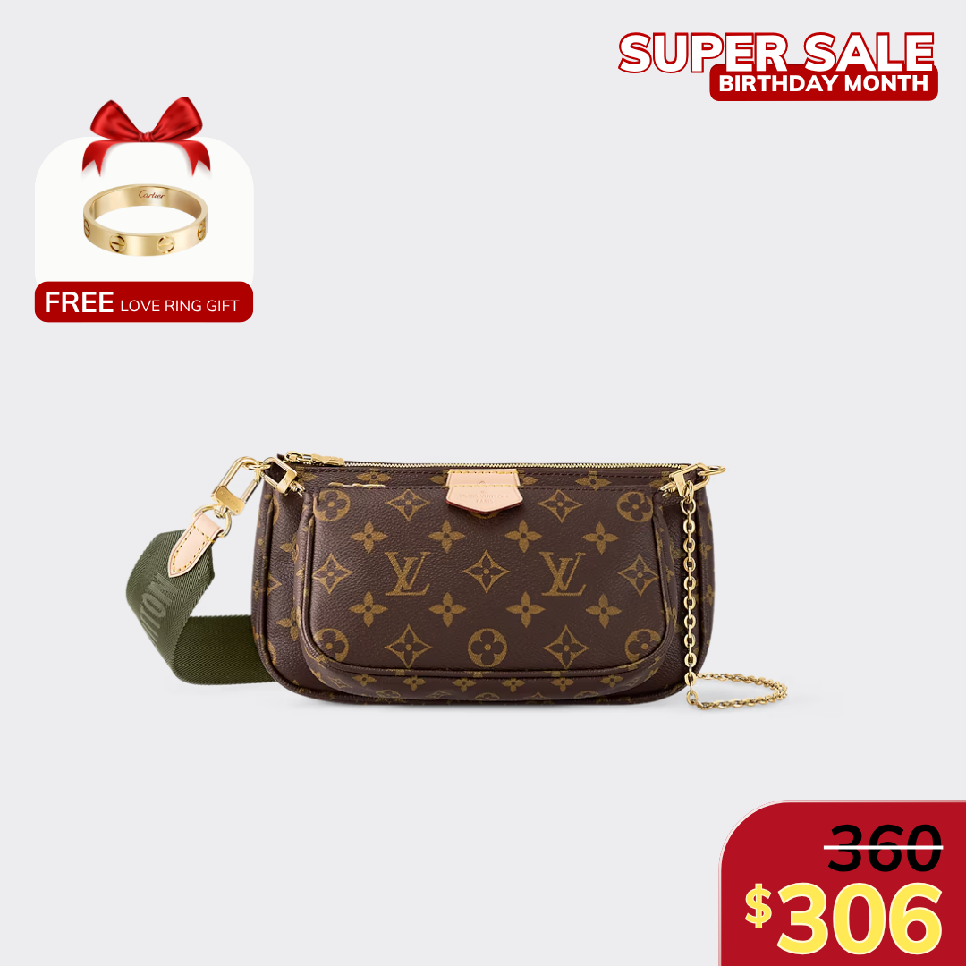 MULTI POCHETTE ACCESSORIES, MONOGRAM RAVERSE COATED CANVAS – KHAKI MONOGRAM