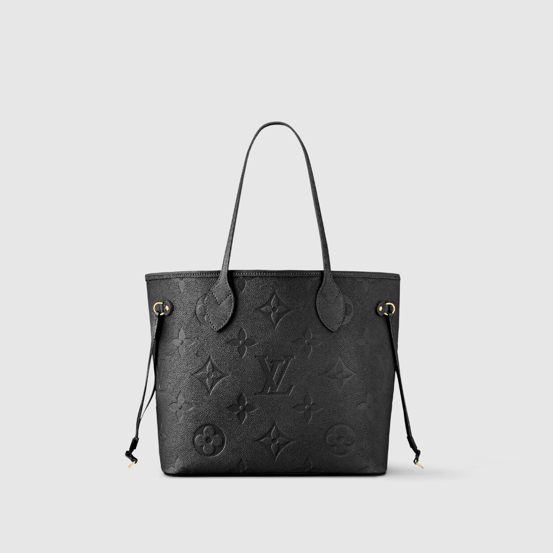 MEDIUM TOTE BAG, LEATHER – BLACK