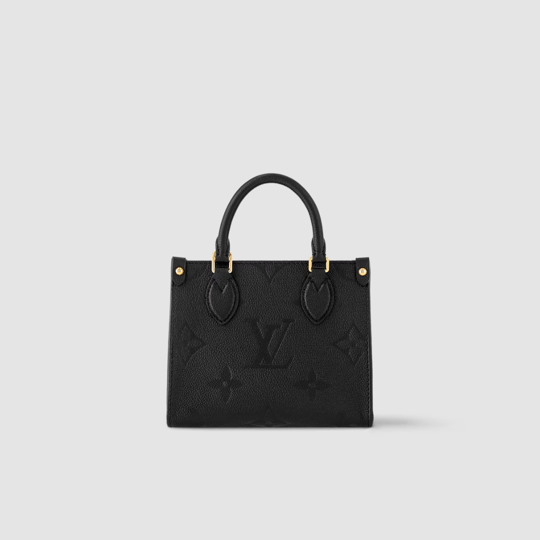 MINI TOTE BAG, COWHIDE LEATHER – BLACK