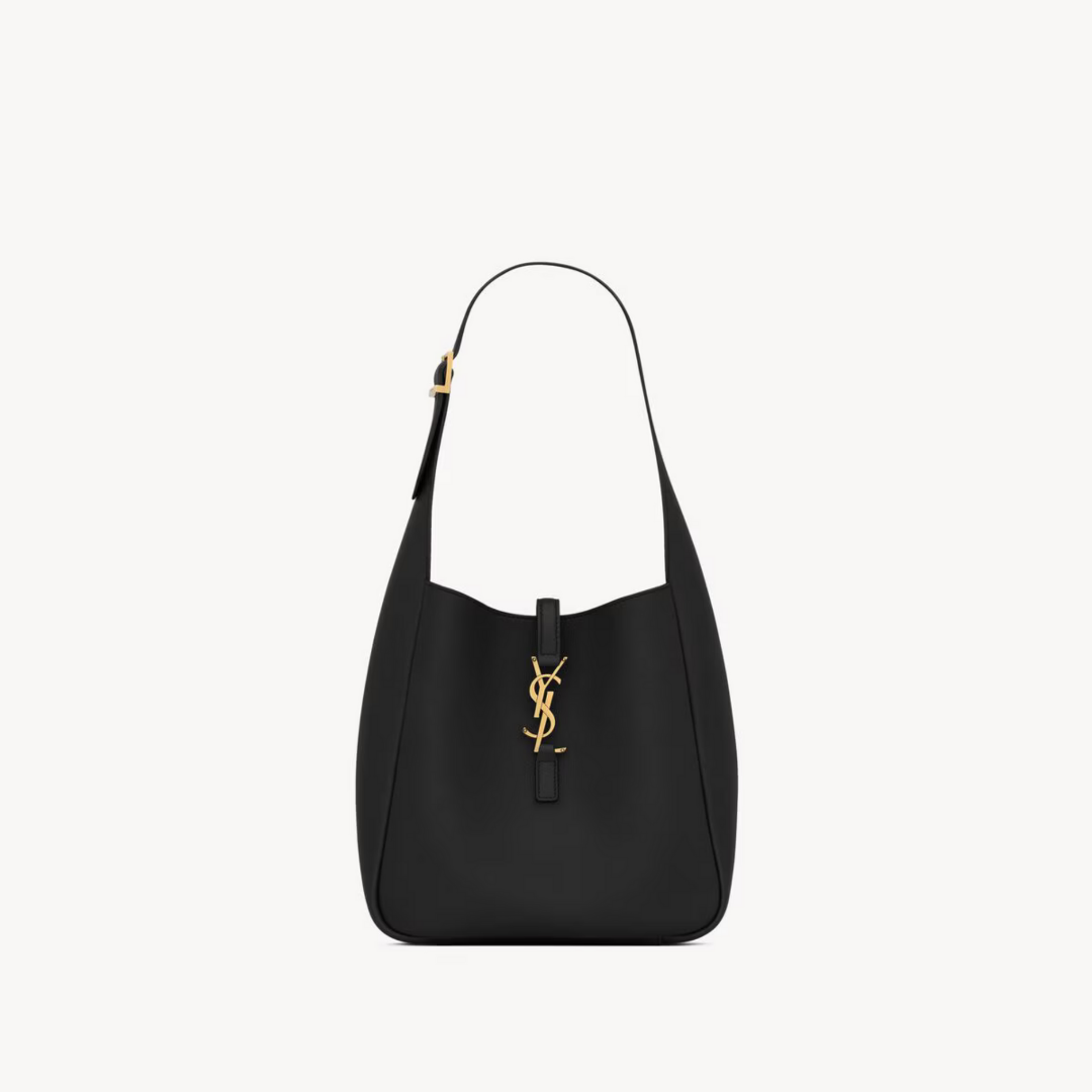 SUPPLE SMALL BAG, GRAINED LEATHER – BLACK