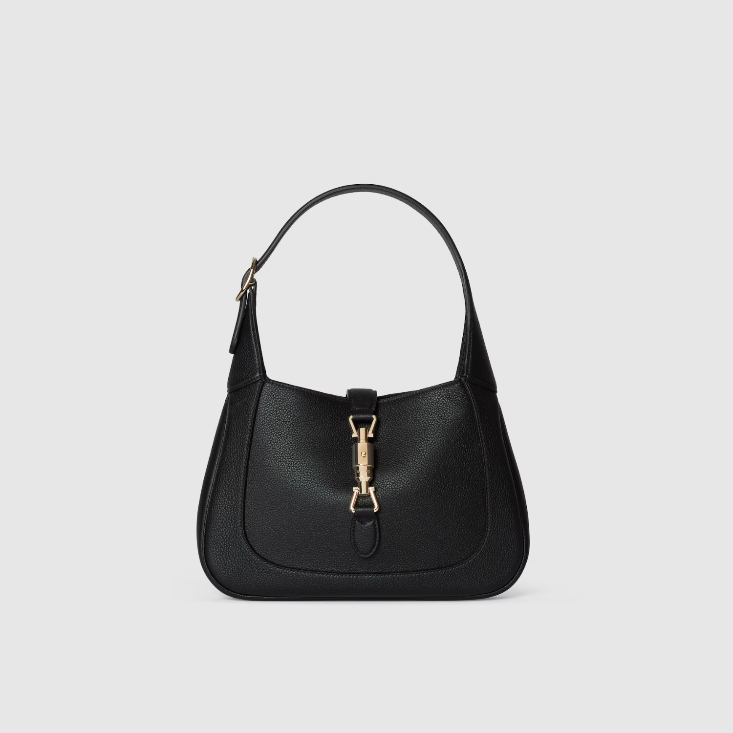 JACKIE 1961 MEDIUM BAG, NATURAL GRAIN LEATHER – BLACK