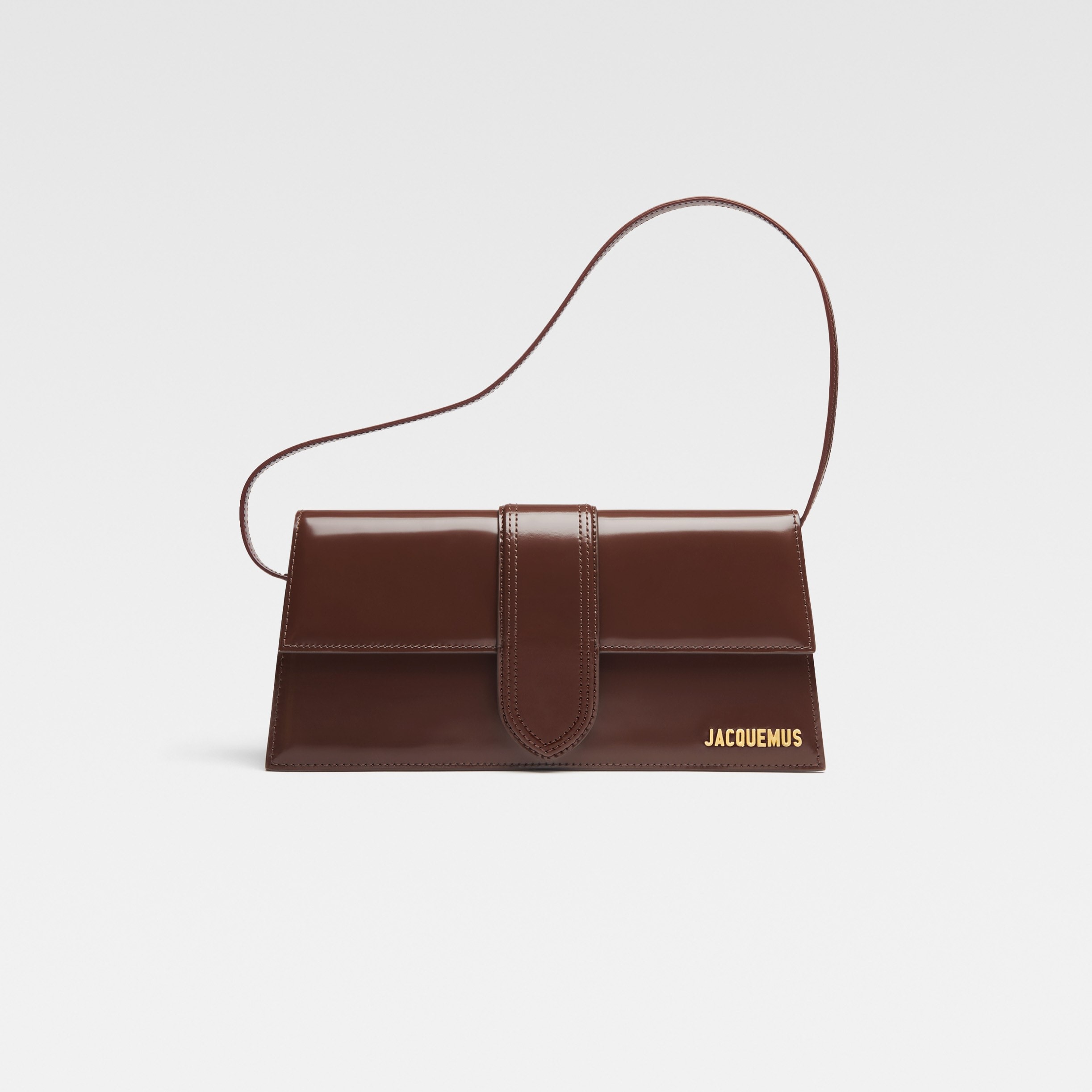 THE LONG BAMBINO, PATENT LEATHER – MIDNIGHT BROWN