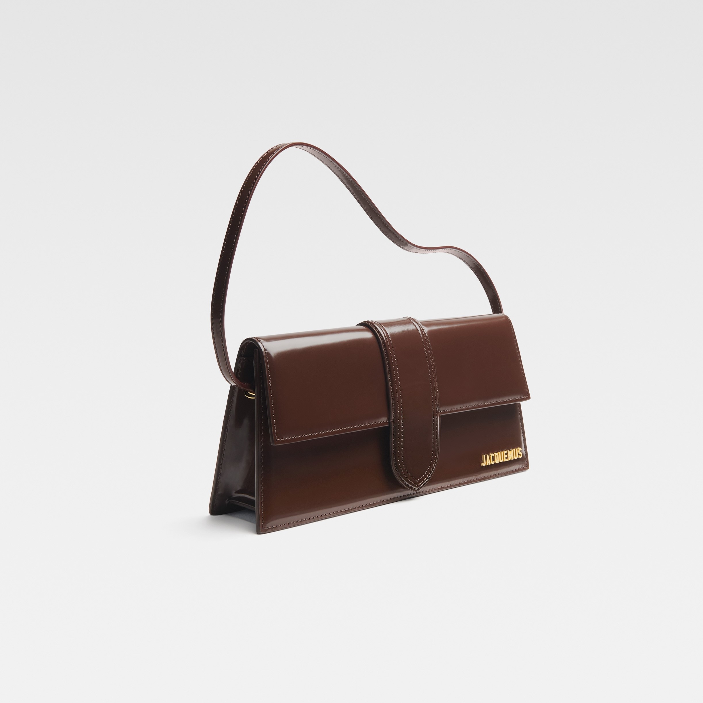 THE LONG BAMBINO, PATENT LEATHER – MIDNIGHT BROWN