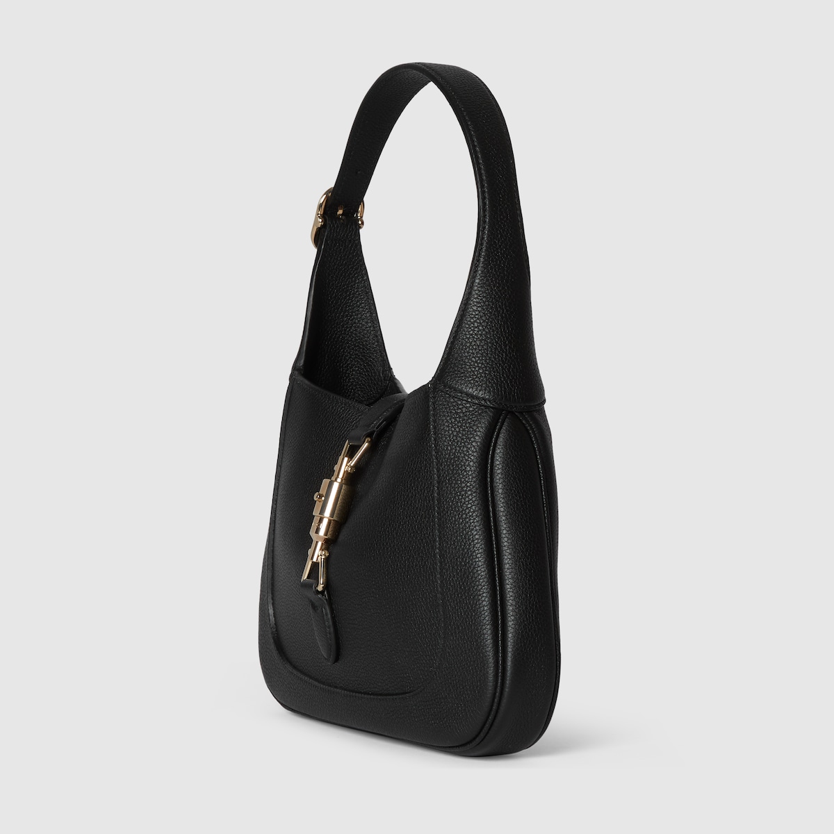 JACKIE 1961 MEDIUM BAG, NATURAL GRAIN LEATHER – BLACK