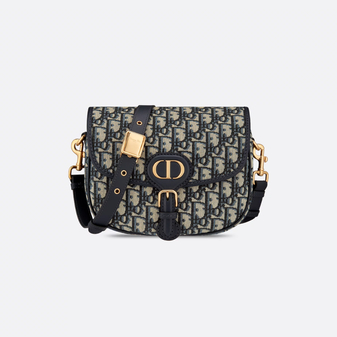MEDIUM SHOULDER BAG, CALFSKIN – BLUE