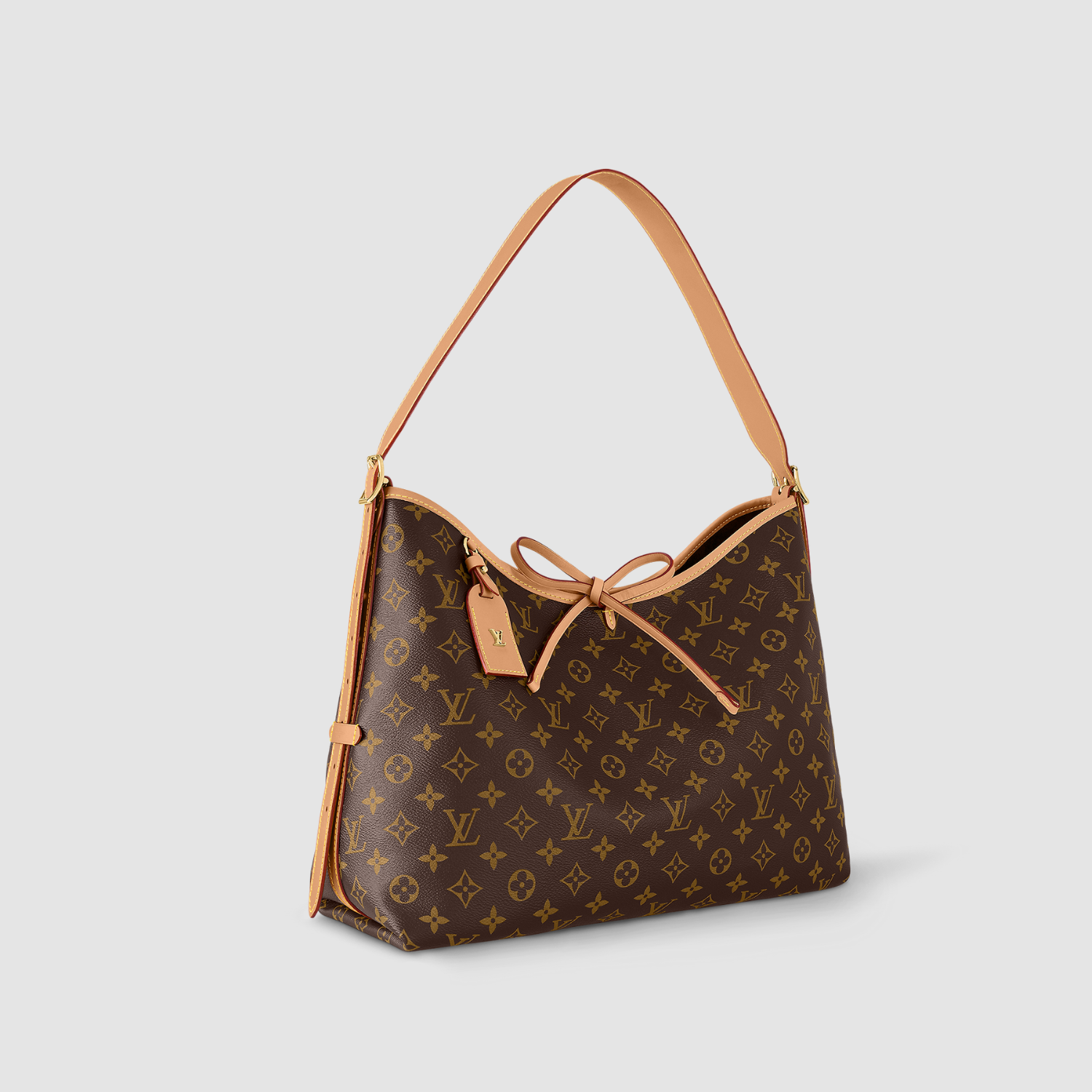 MEDIUM TOTE BAG, COATED CANVAS – BROWN