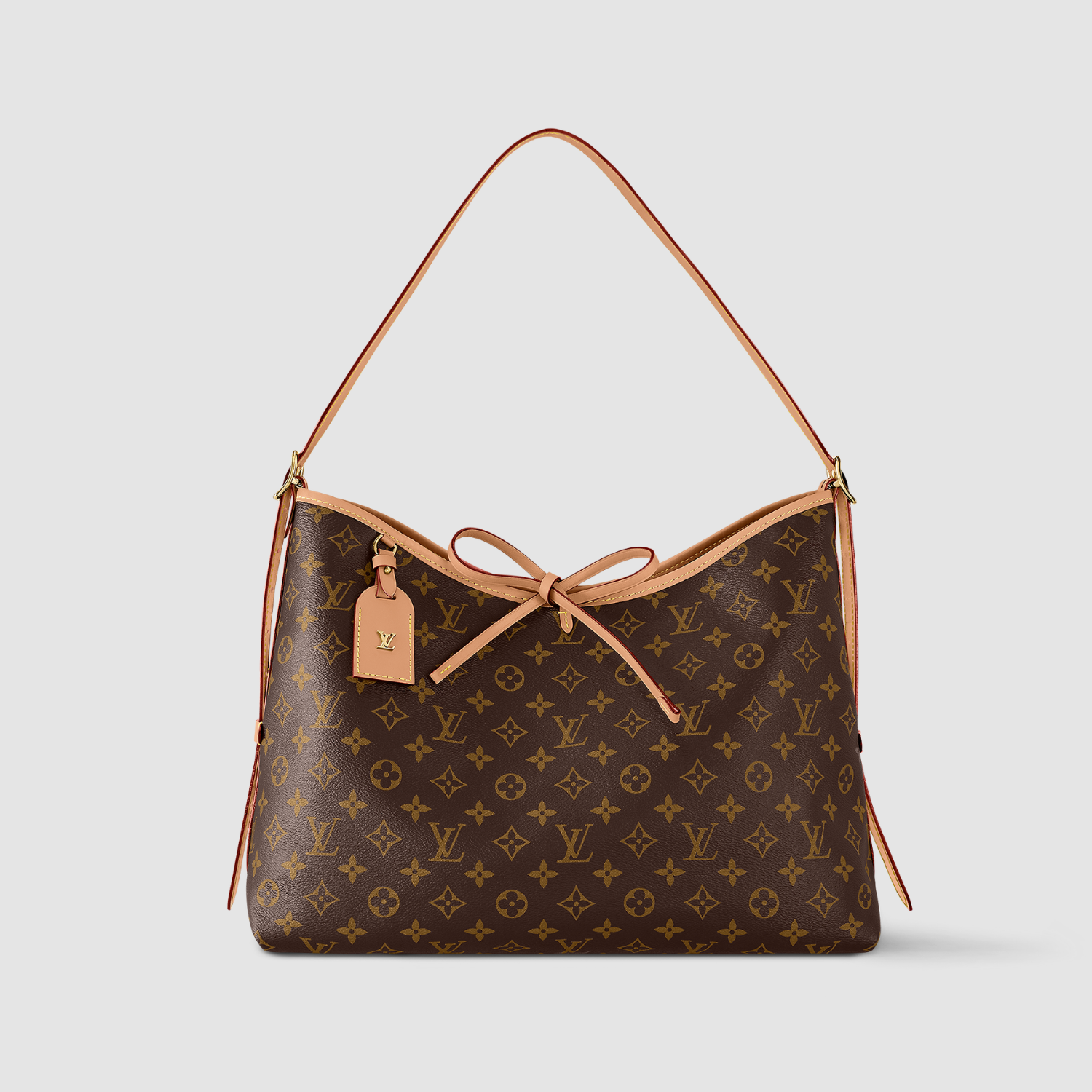 MEDIUM TOTE BAG, COATED CANVAS – BROWN