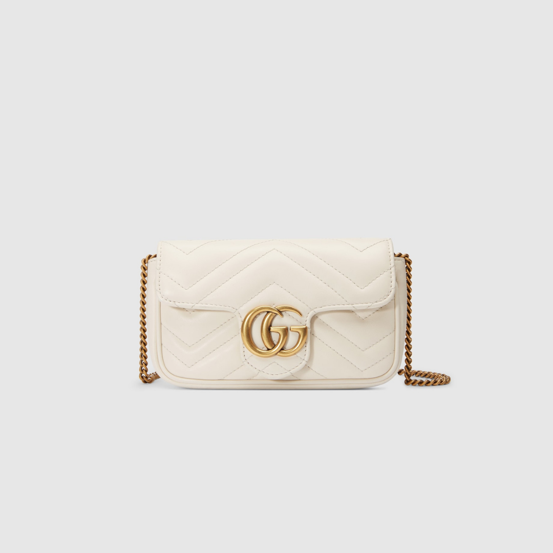 SUPER MINI BAG, WHITE LEATHER – WHITE