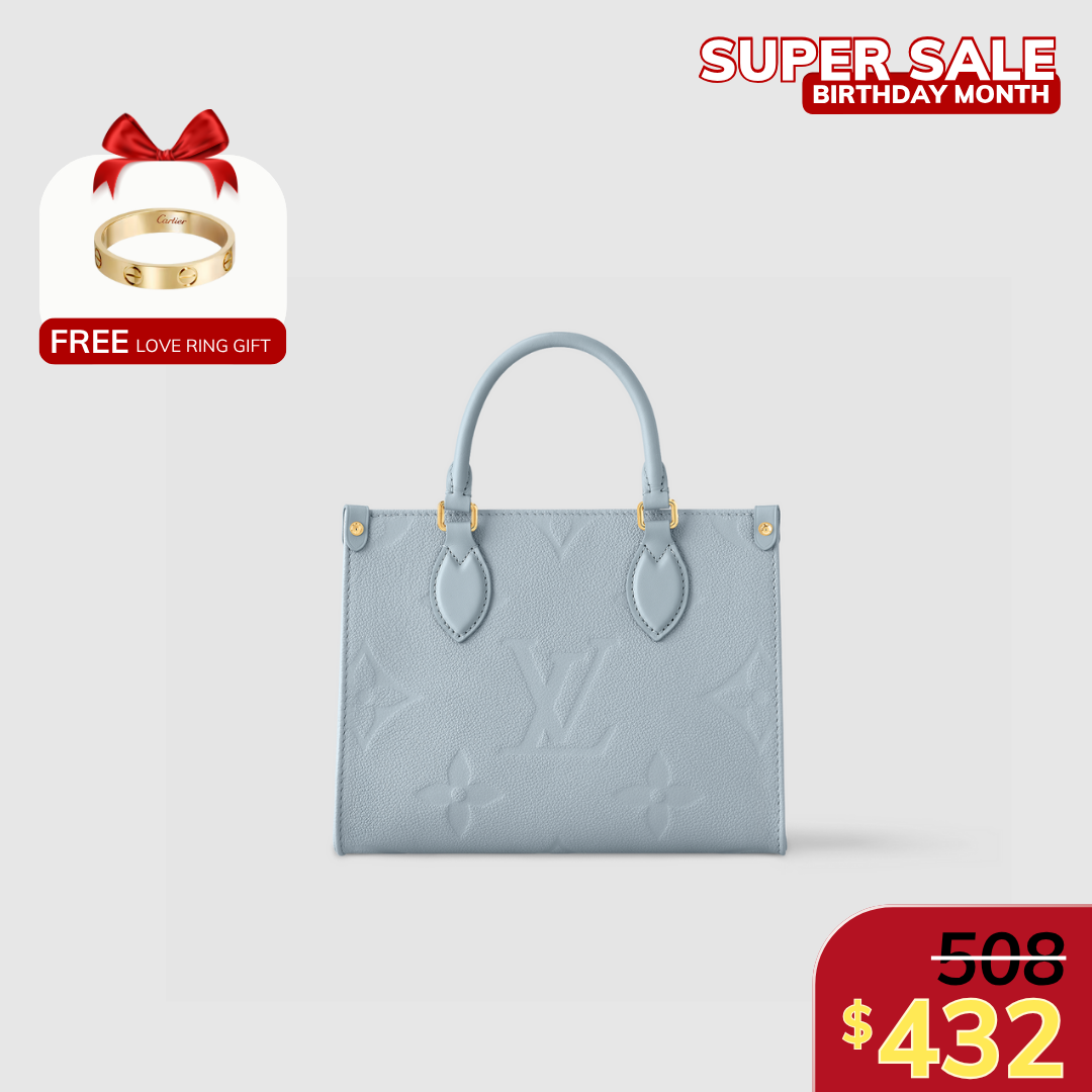 ONTHEGO PM, MONOGRAM EMPREINTE GRAINED LEATHER – BLUE HOUR
