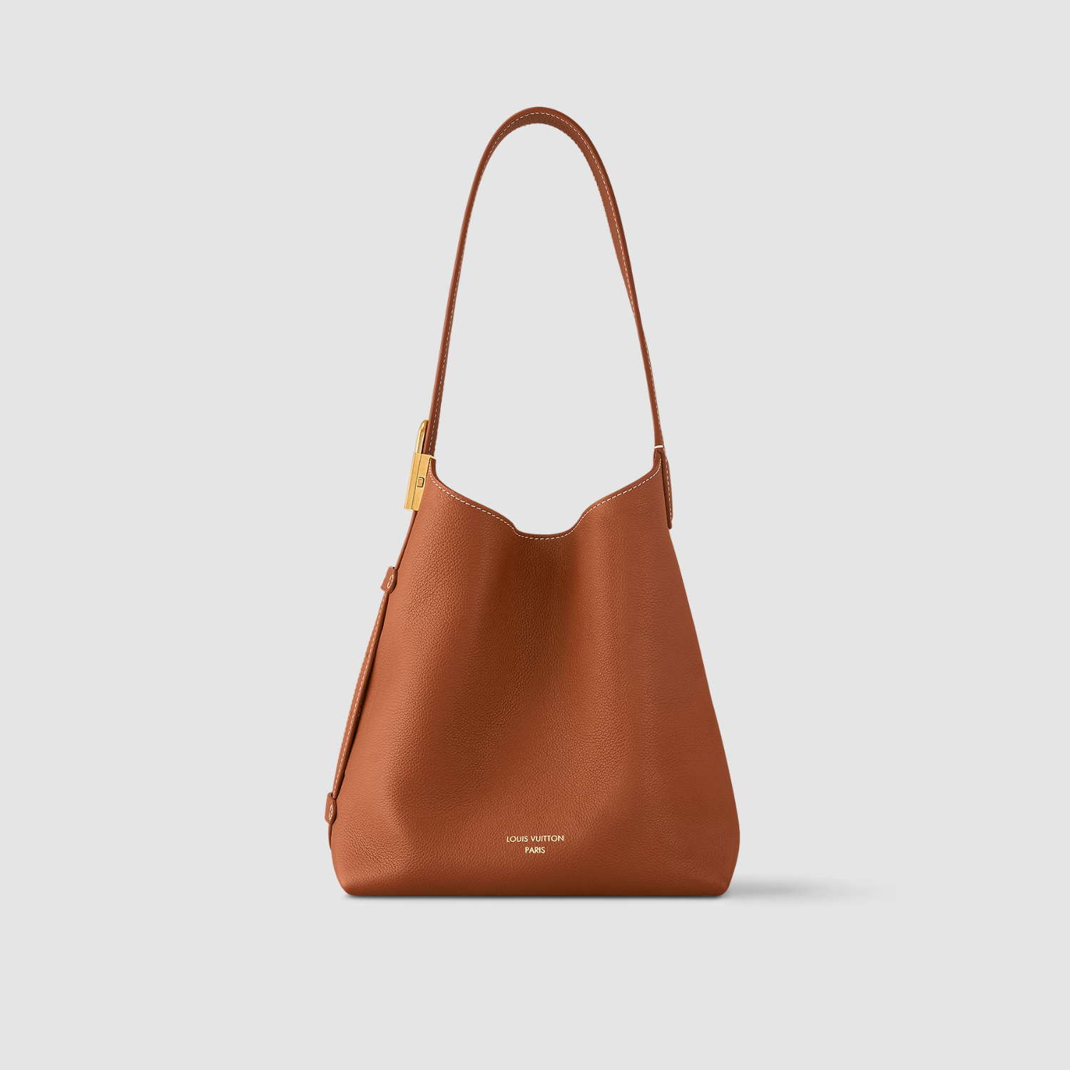 LOW KEY HOBO PM, SMOOTH CALFSKIN – COGNAC