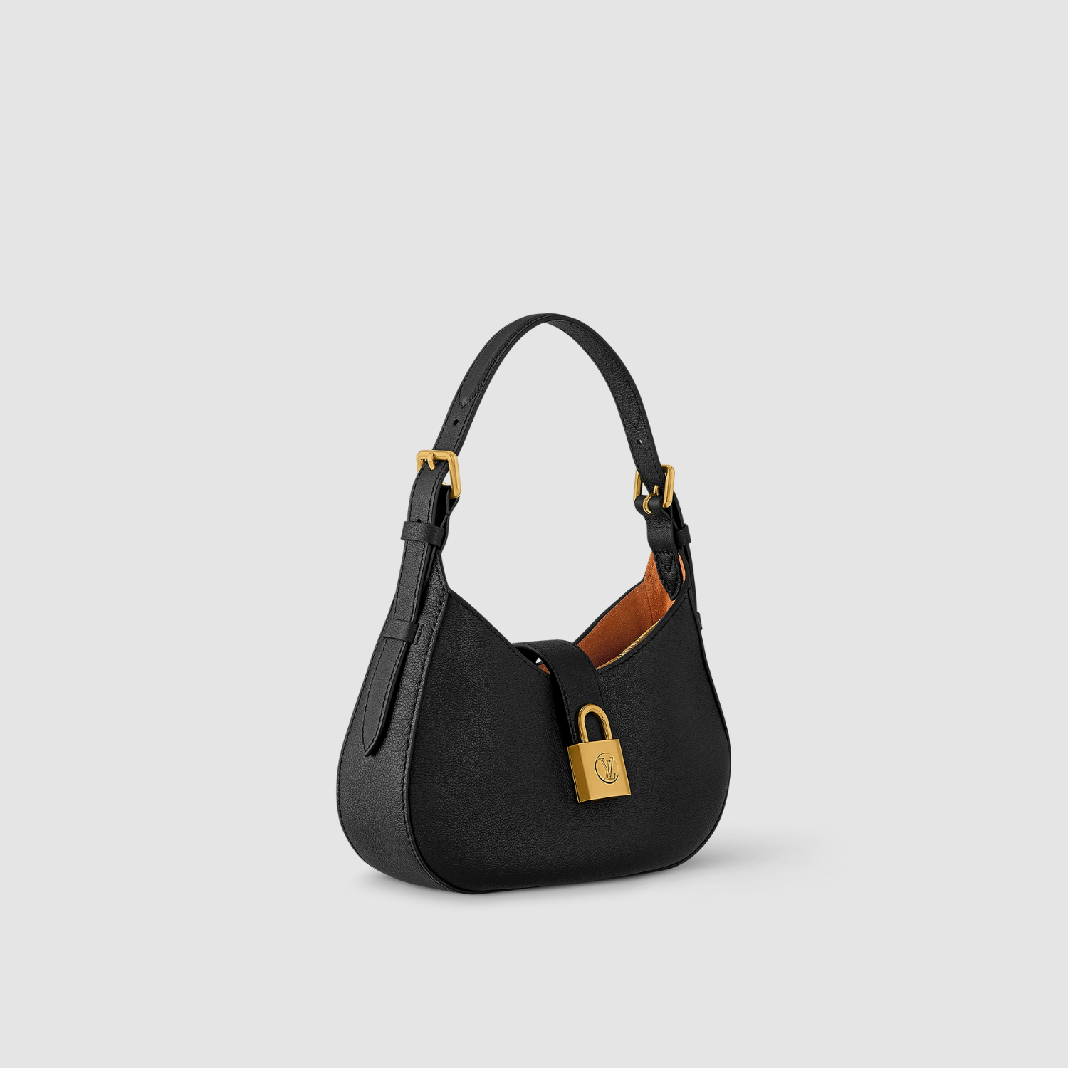 LOW KEY SHOULDER BAG, GRAINED CALFSKIN – BLACK