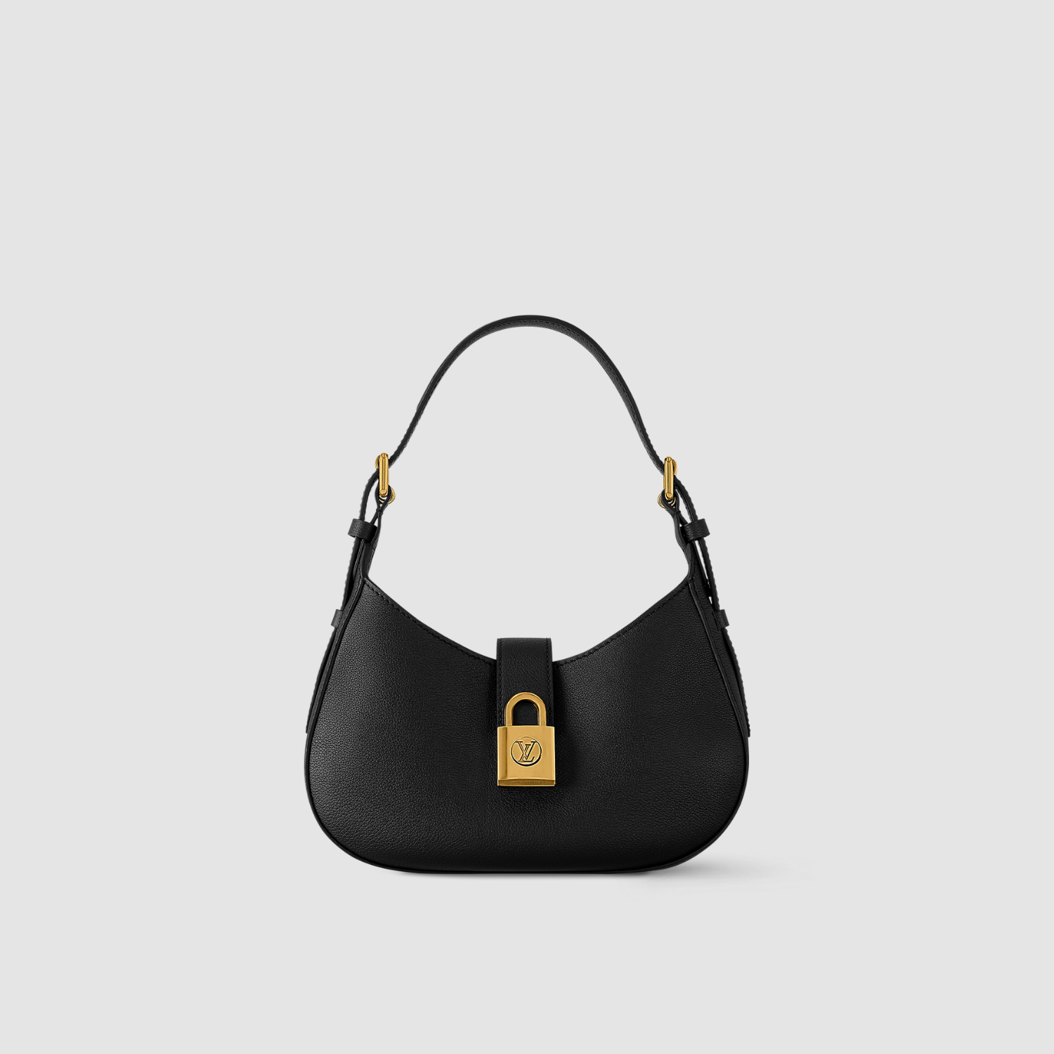 LOW KEY SHOULDER BAG, GRAINED CALFSKIN – BLACK