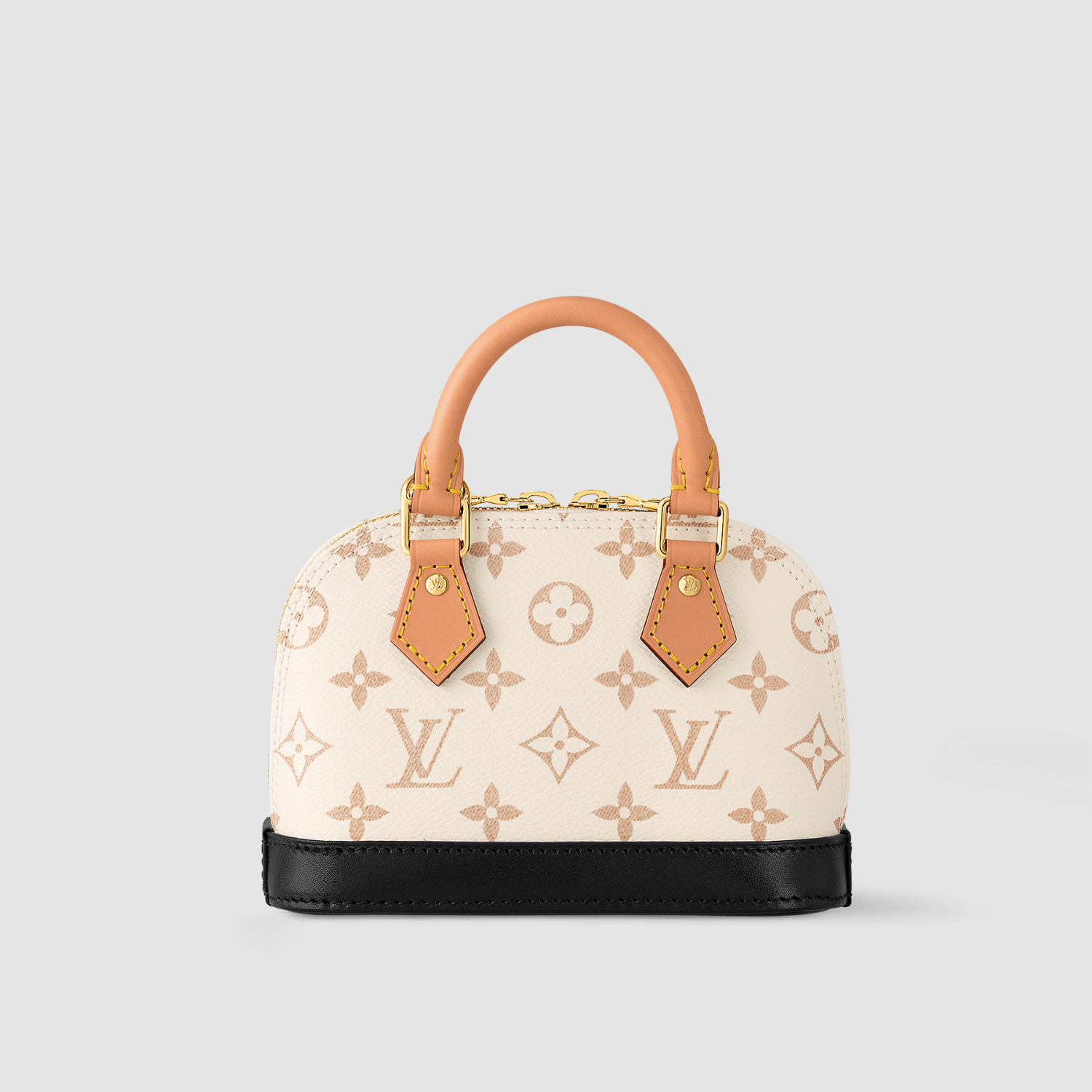 MINI TOP HANDLE BAG, COATED CANVAS – BEIGE
