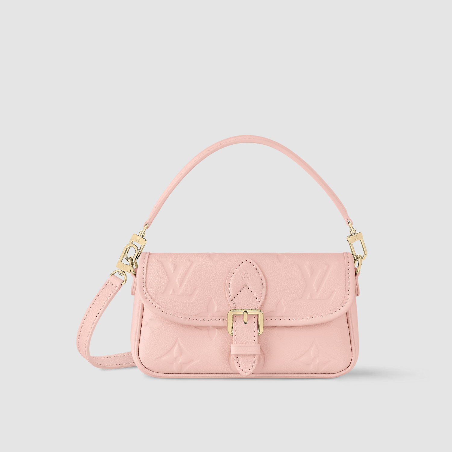 MINI SHOULDER BAG, LEATHER – PINK