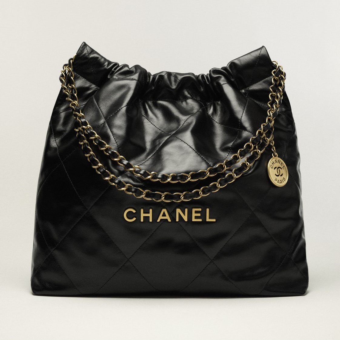 22 HANDBAG, SHINY CALFSKIN – BLACK
