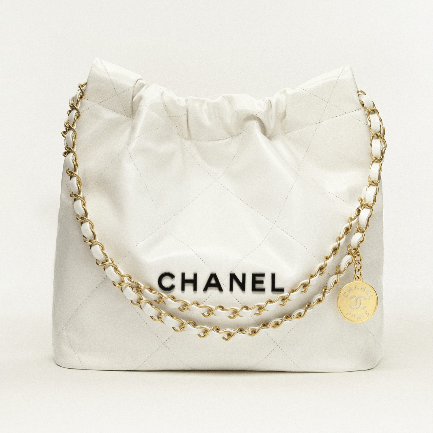 22 SMALL HANDBAG, CALFSKIN – WHITE
