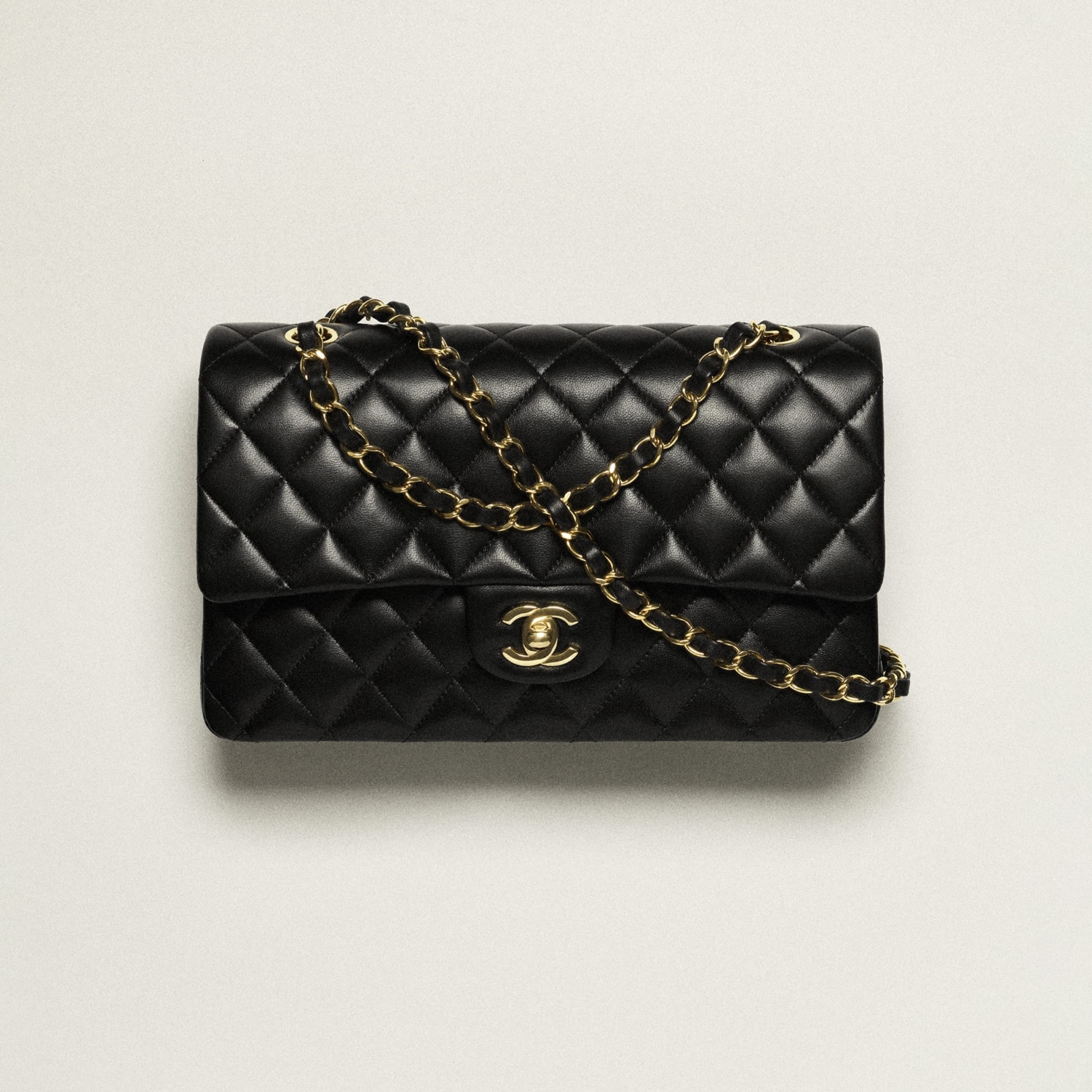 CLASSIC 11.12 HANDBAG, LAMBSKIN – BLACK