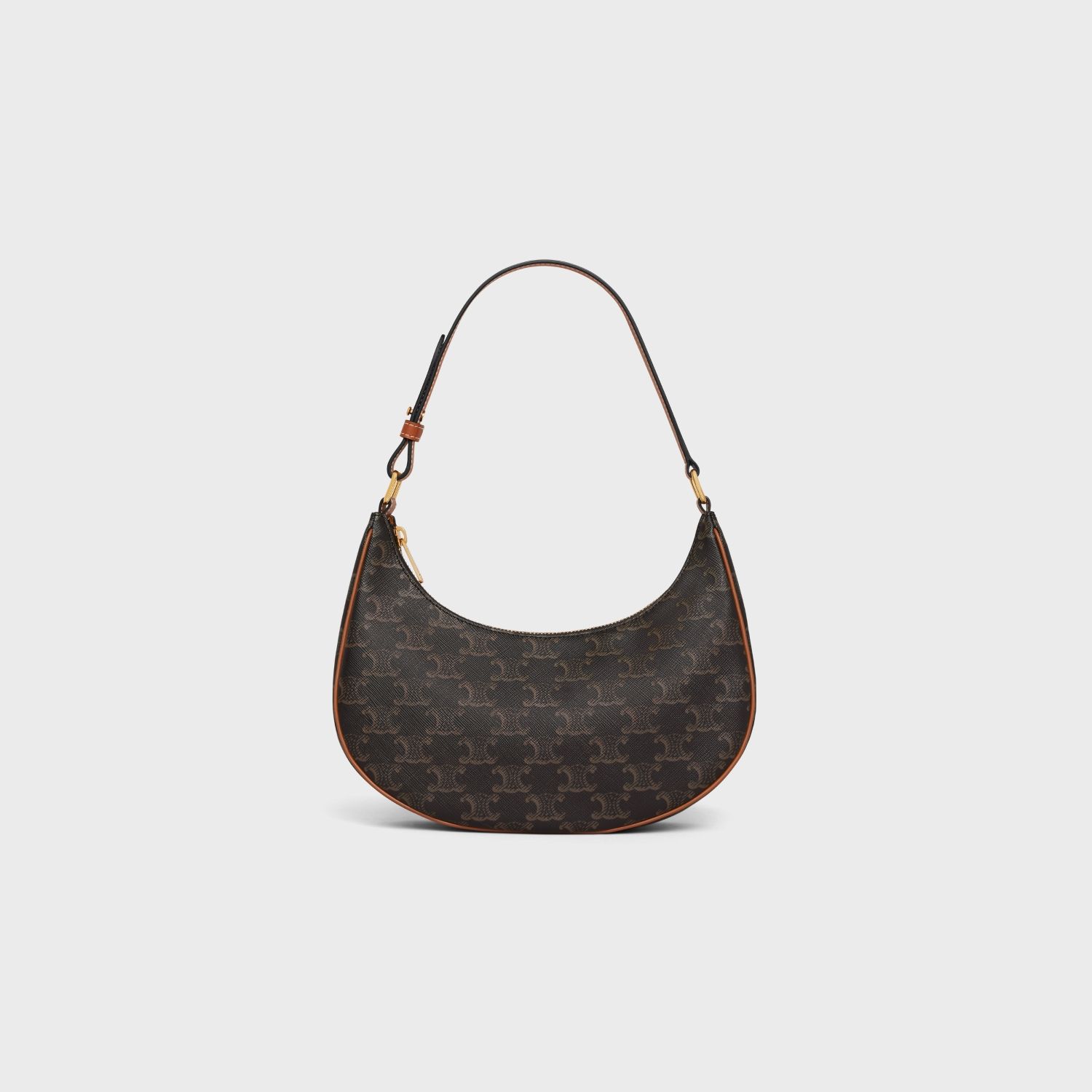 AVA BAG, TRIOMPHE CANVAS AND CALFSKIN – TAN