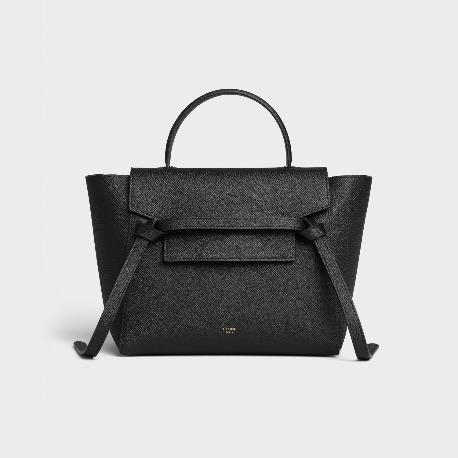 MICRO BELT BAG, GRAINED CALFSKIN – BLACK