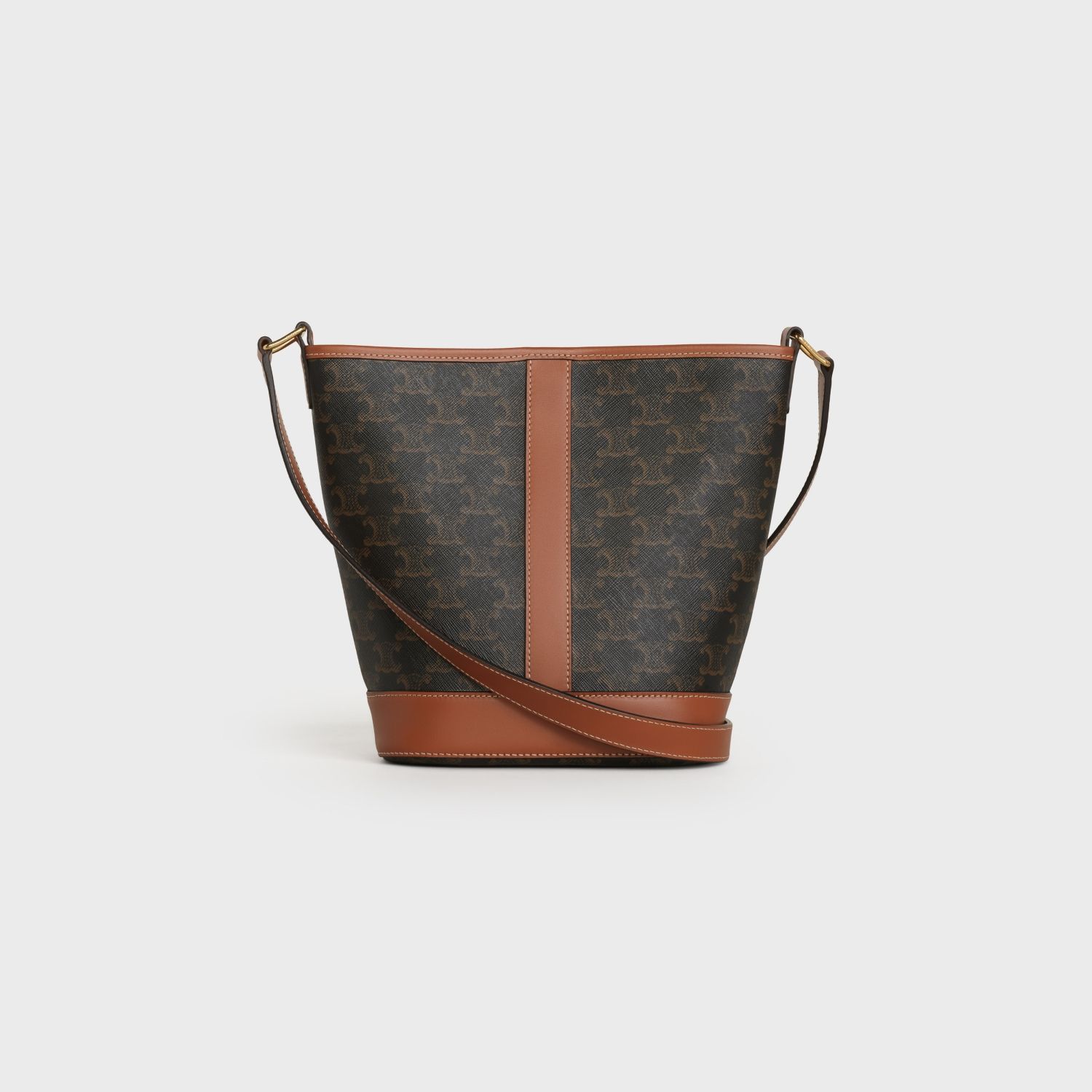 SMALL BUCKET, CANVAS AND CALFSKIN – TAN