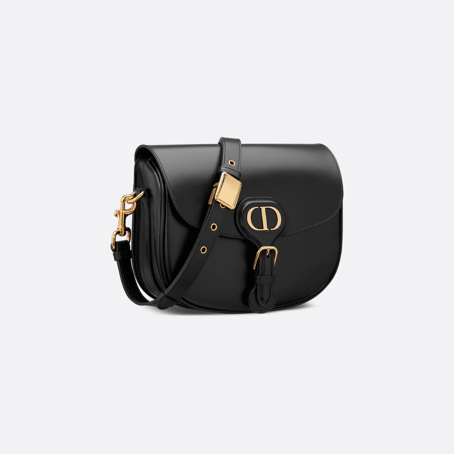 MEDIUM SHOULDER BAG, CALFSKIN – BLACK
