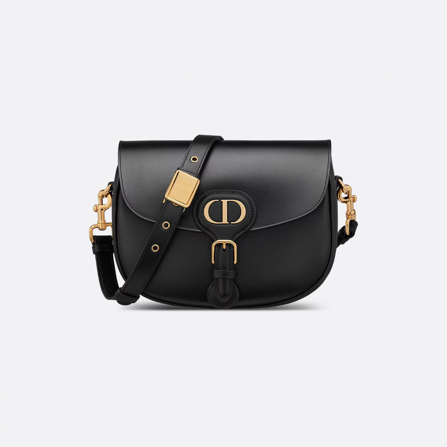 MEDIUM SHOULDER BAG, CALFSKIN – BLACK