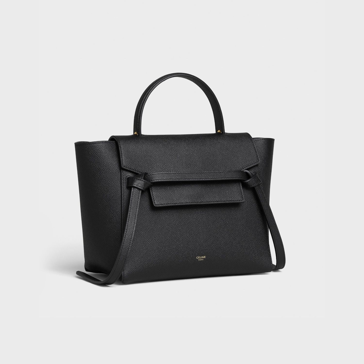 MICRO BELT BAG, GRAINED CALFSKIN – BLACK