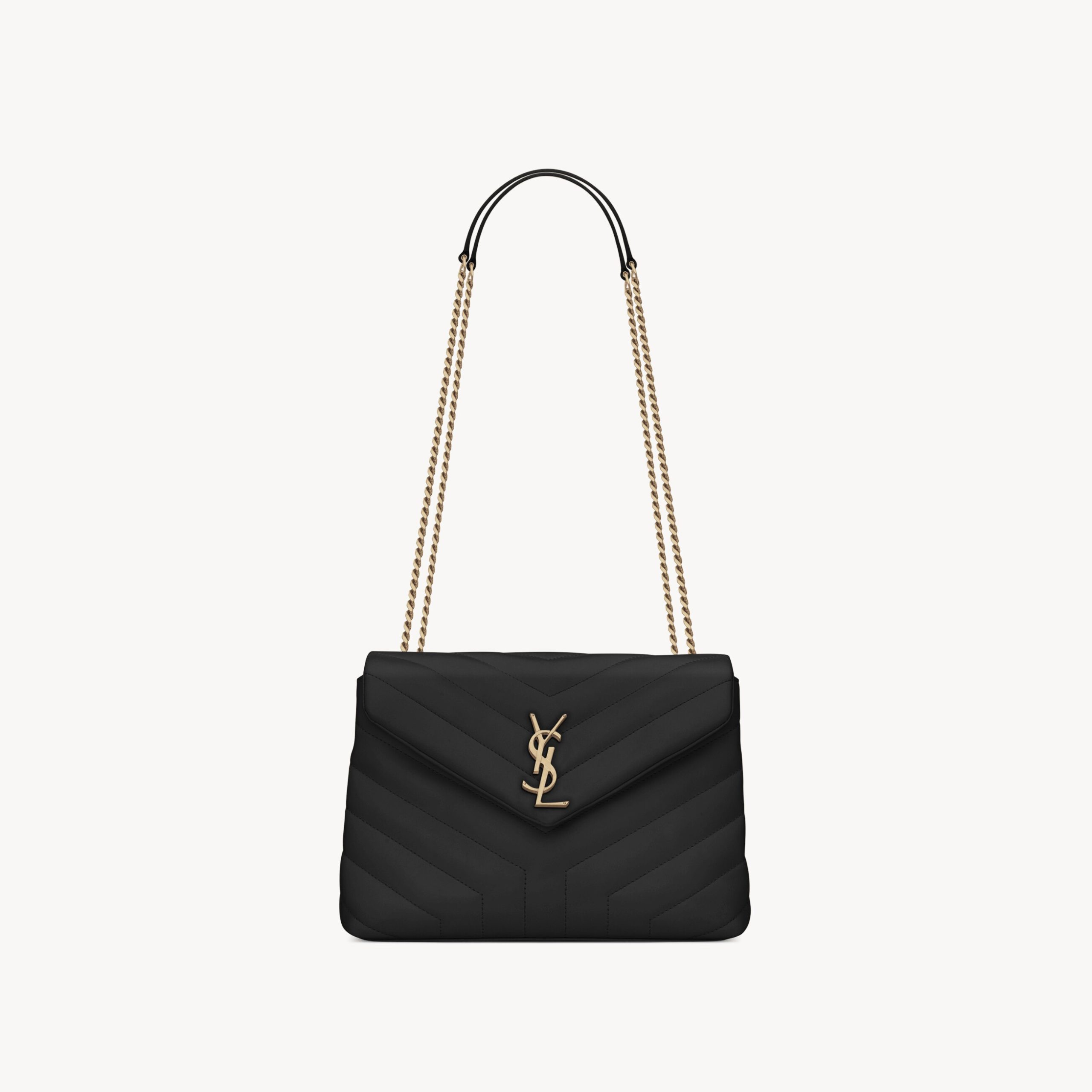 LOULOU SMALL, MATELASSÉ LAMBSKIN – NOIR