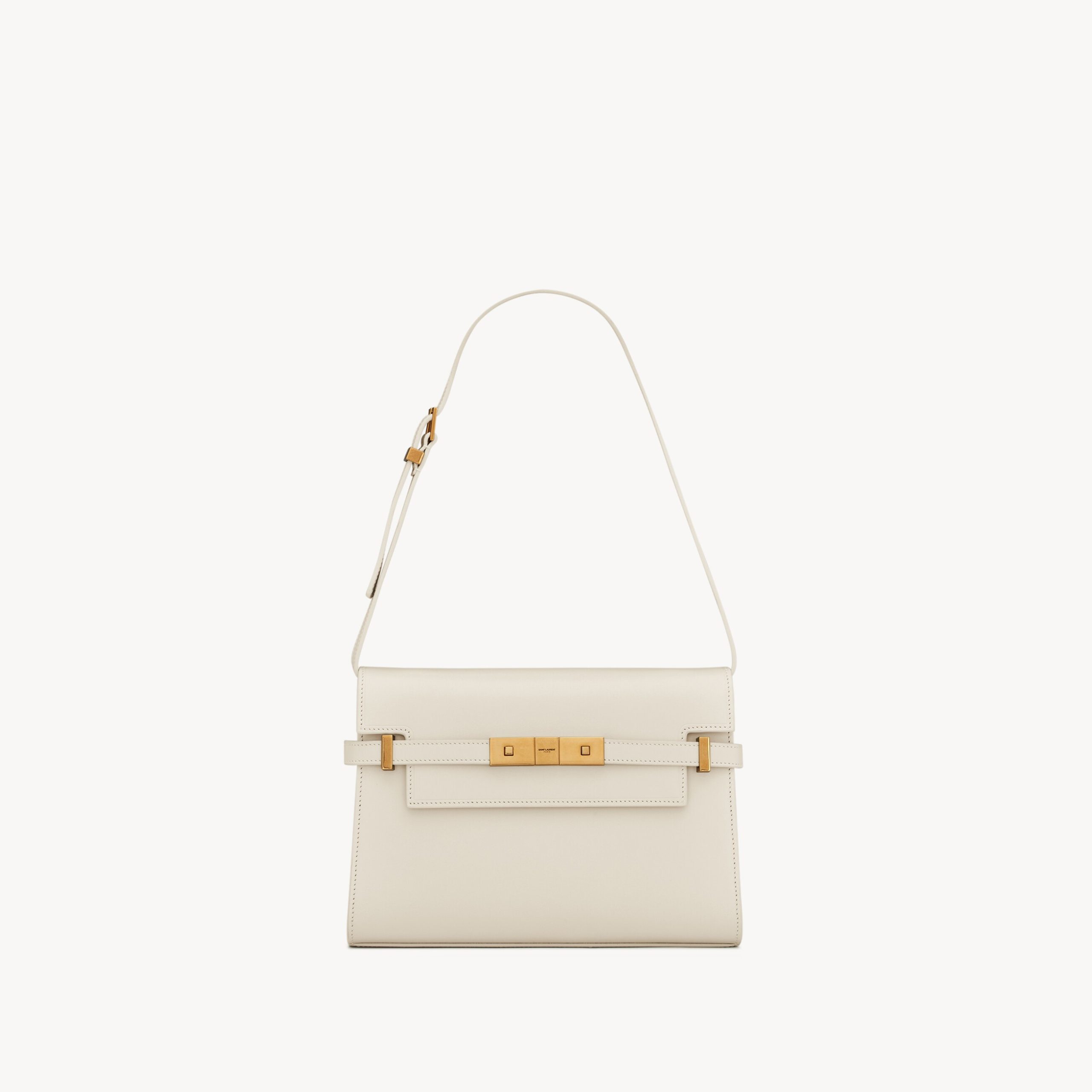 SMALL LEATHER FLAP BAG, CALFSKIN – BLANC VINTAGE