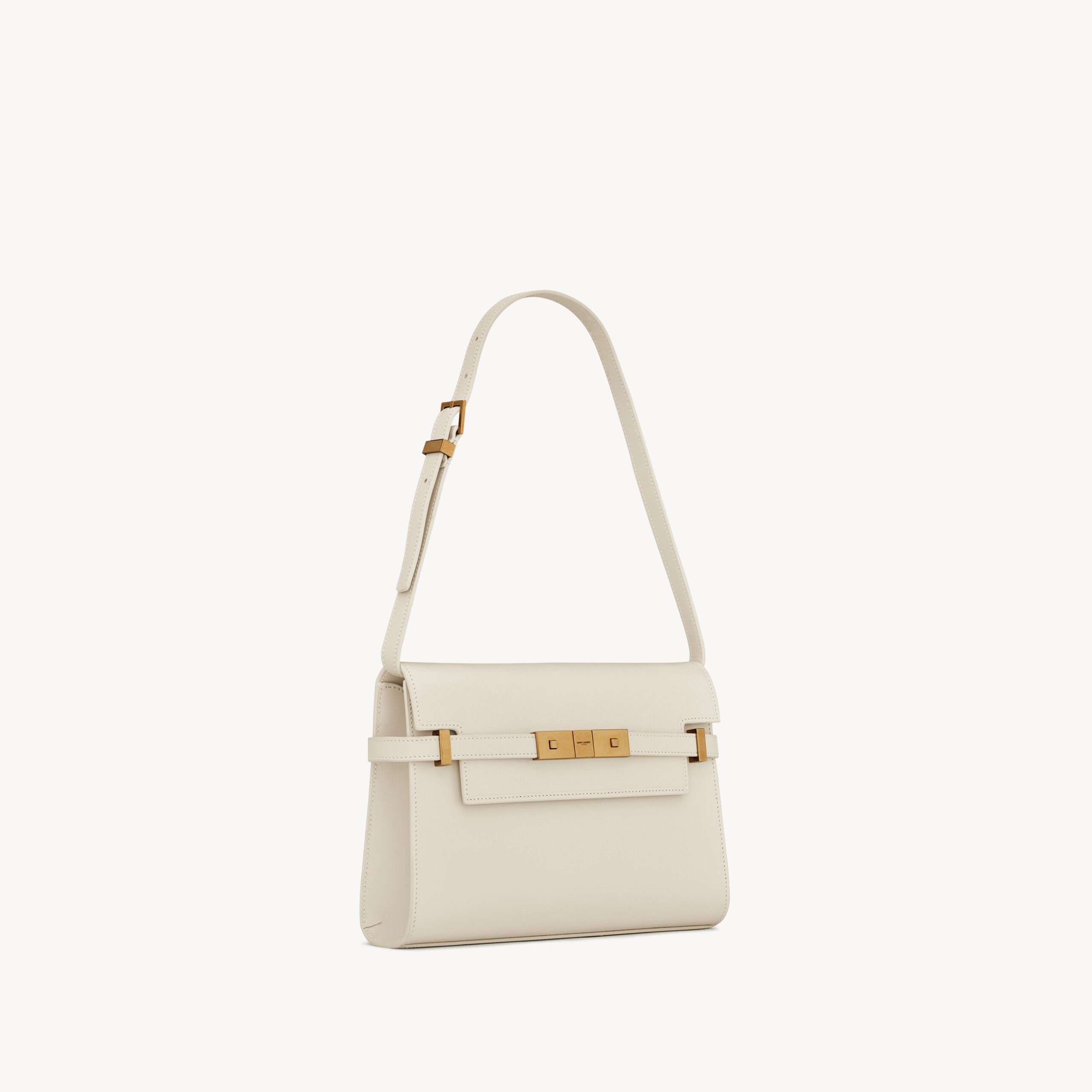 SMALL LEATHER FLAP BAG, CALFSKIN – BLANC VINTAGE