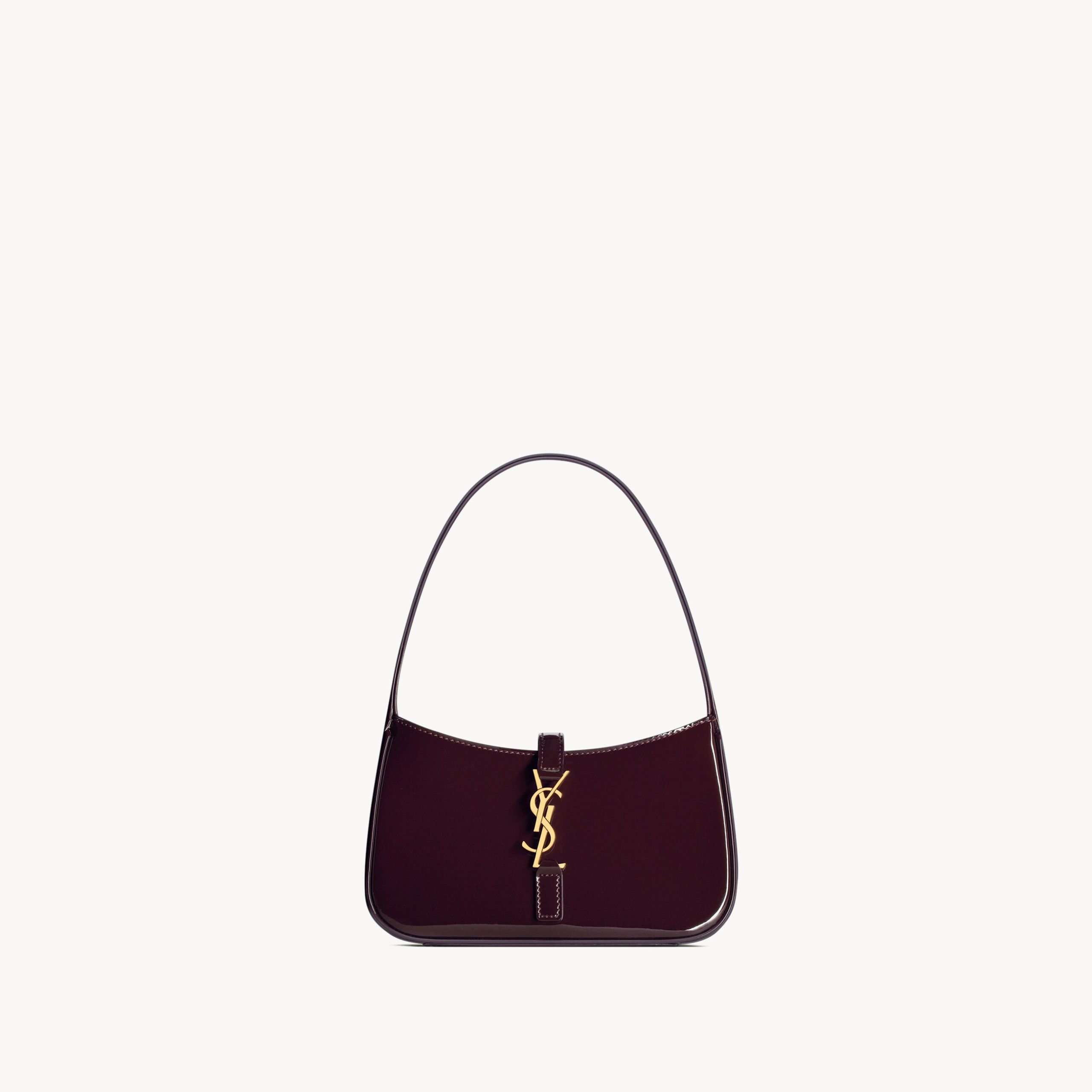 MINI BAG, PATENT LEATHER – SPICY CHOCOLATE