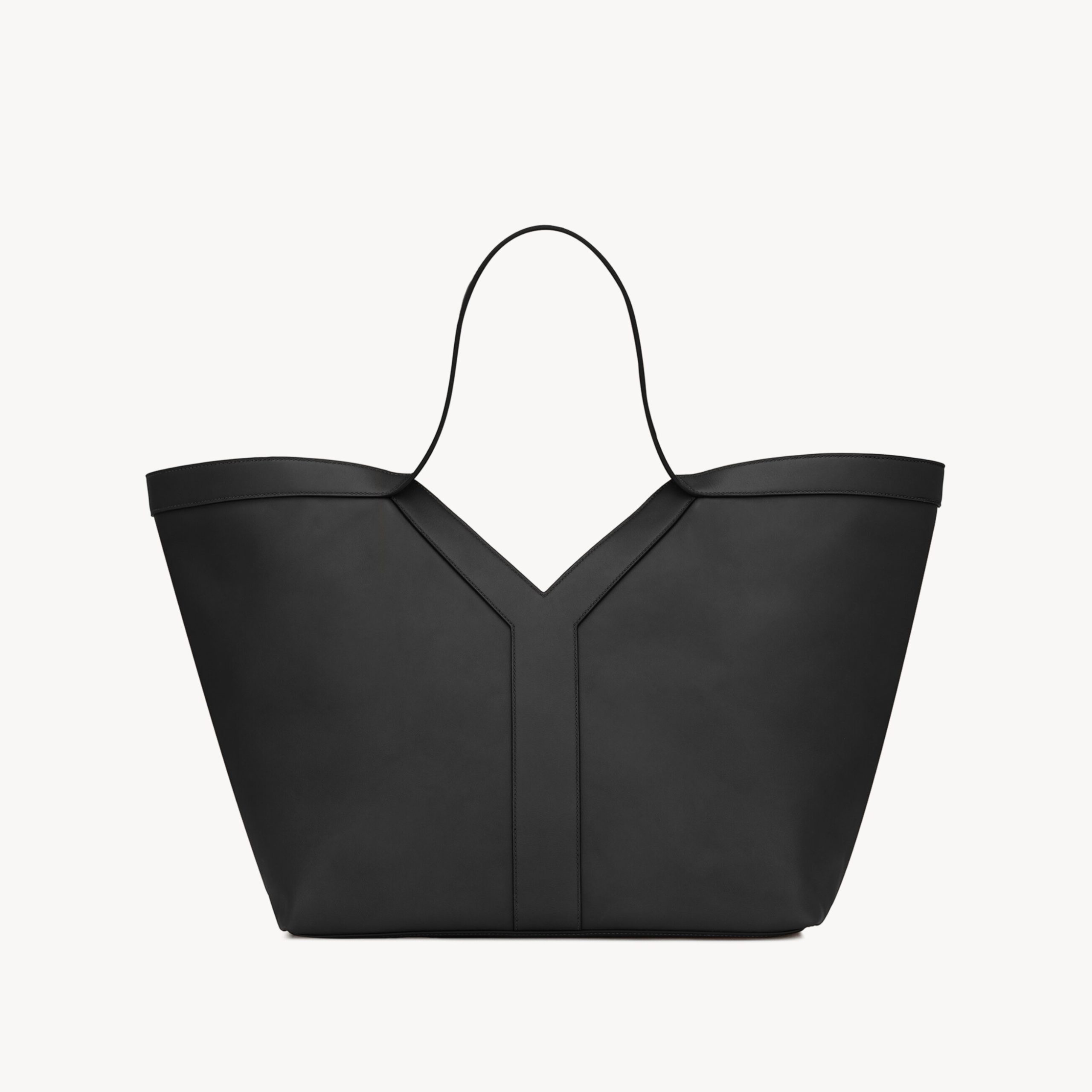 Y TOTE, CALFSKIN – BLACK