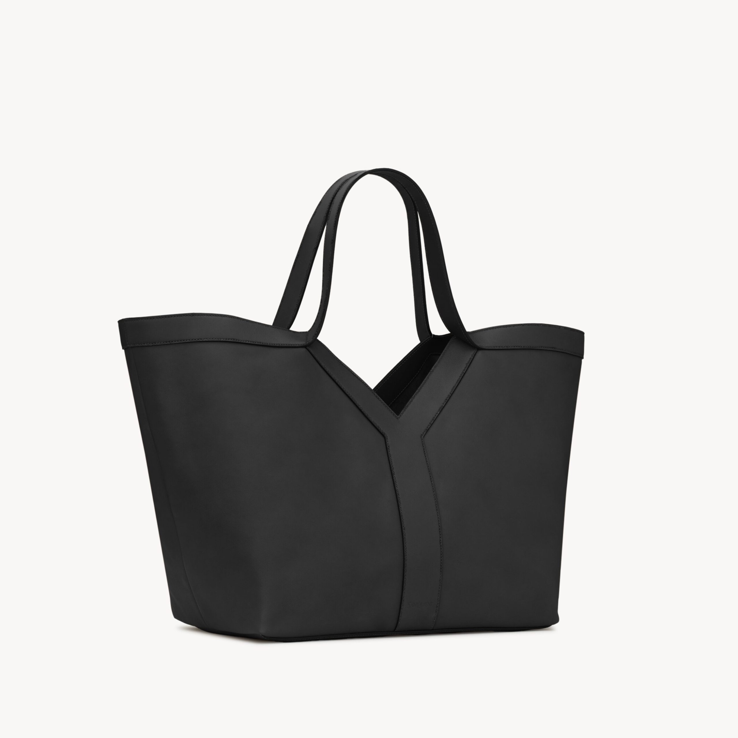 Y TOTE, CALFSKIN – BLACK