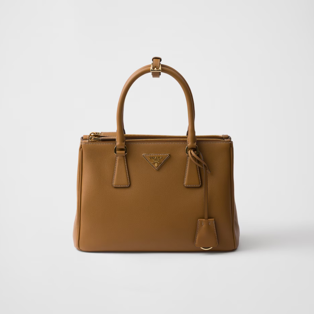 MEDIUM TOP HANDLE BAG, CALFSKIN – CARAMEL