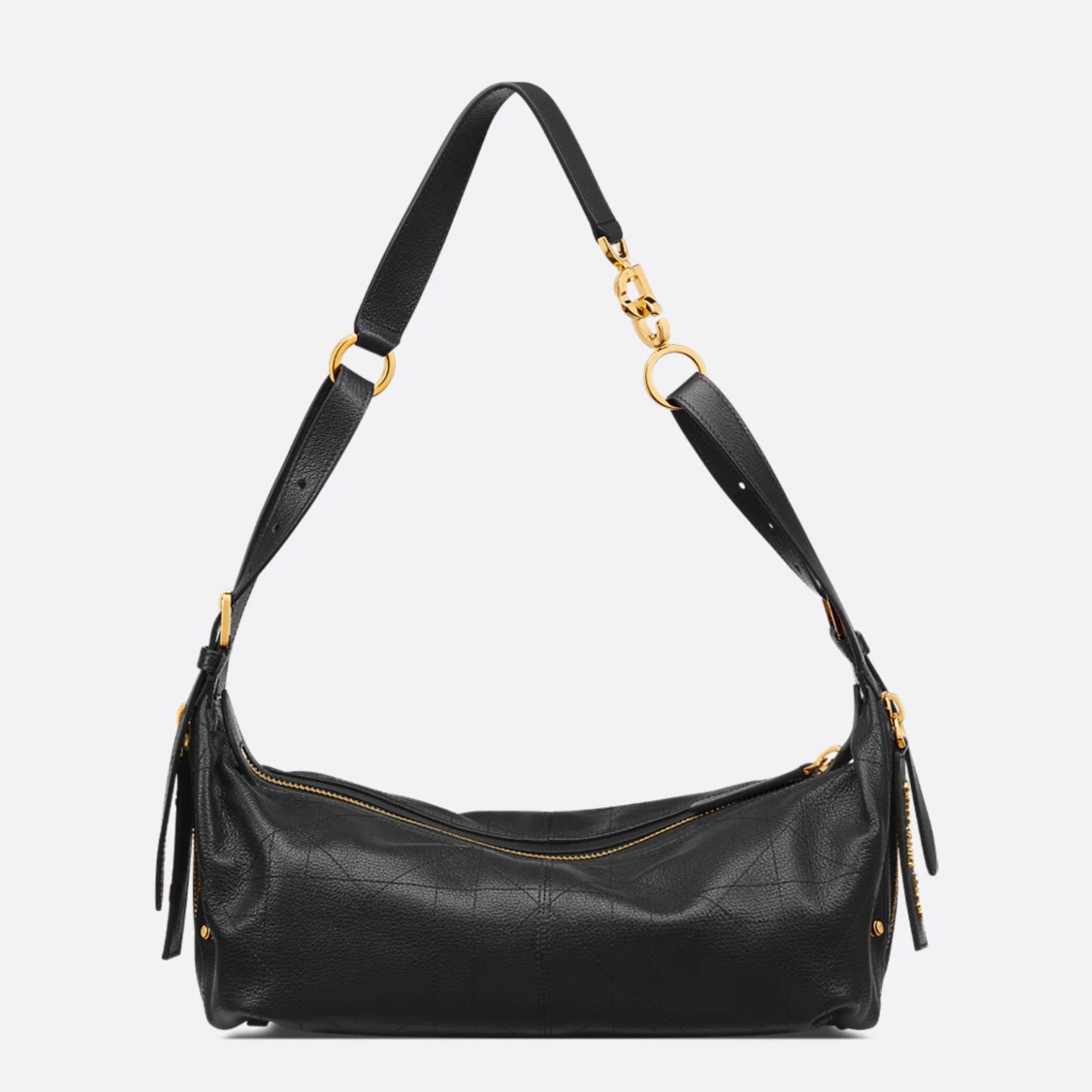 MEDIUM D-JOURNEY BAG, GOATSKIN – BLACK