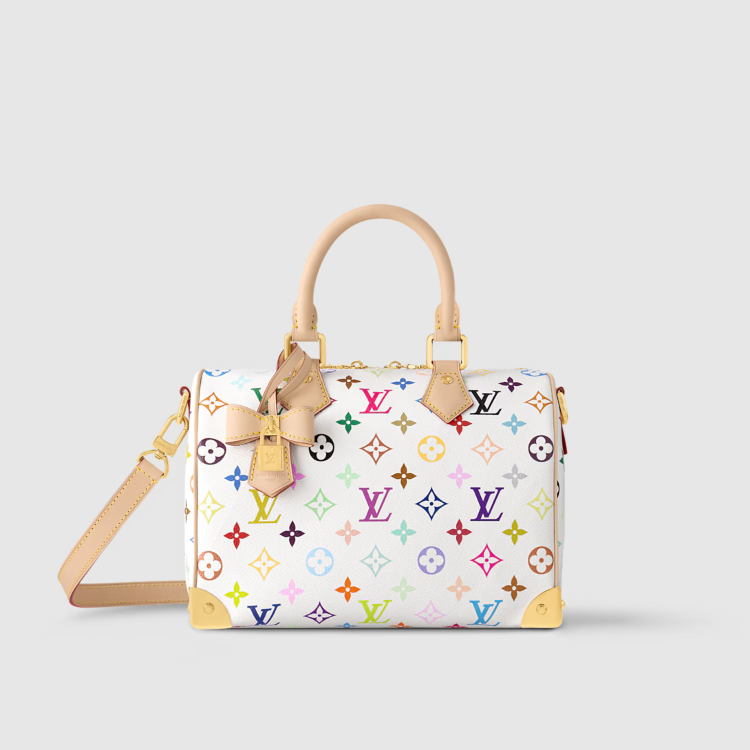 LV X TM SPEEDY BANDOULIÈRE 25, MONOGRAM COATED CANVAS – MULTICOLORED