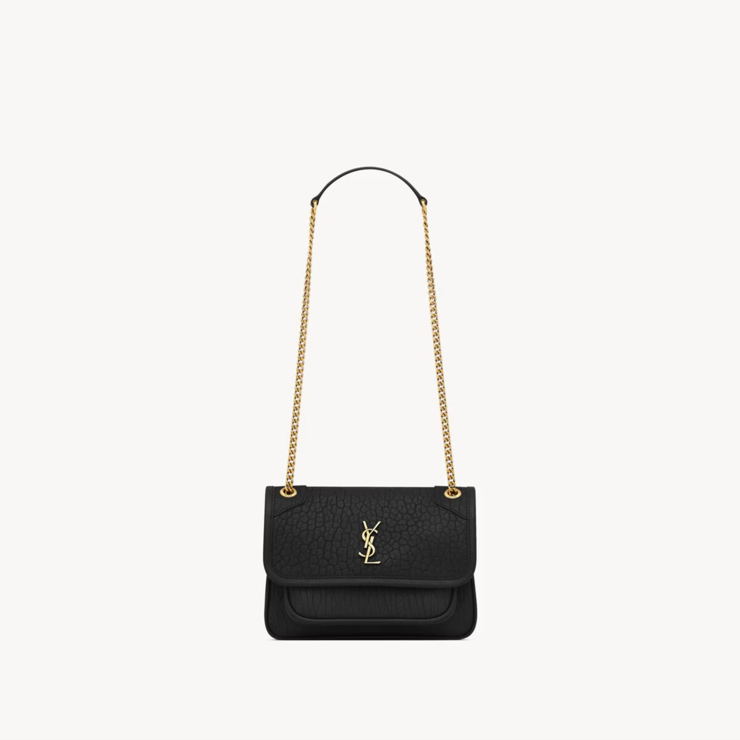 NIKI MINI, GRAINED LAMBSKIN – BLACK