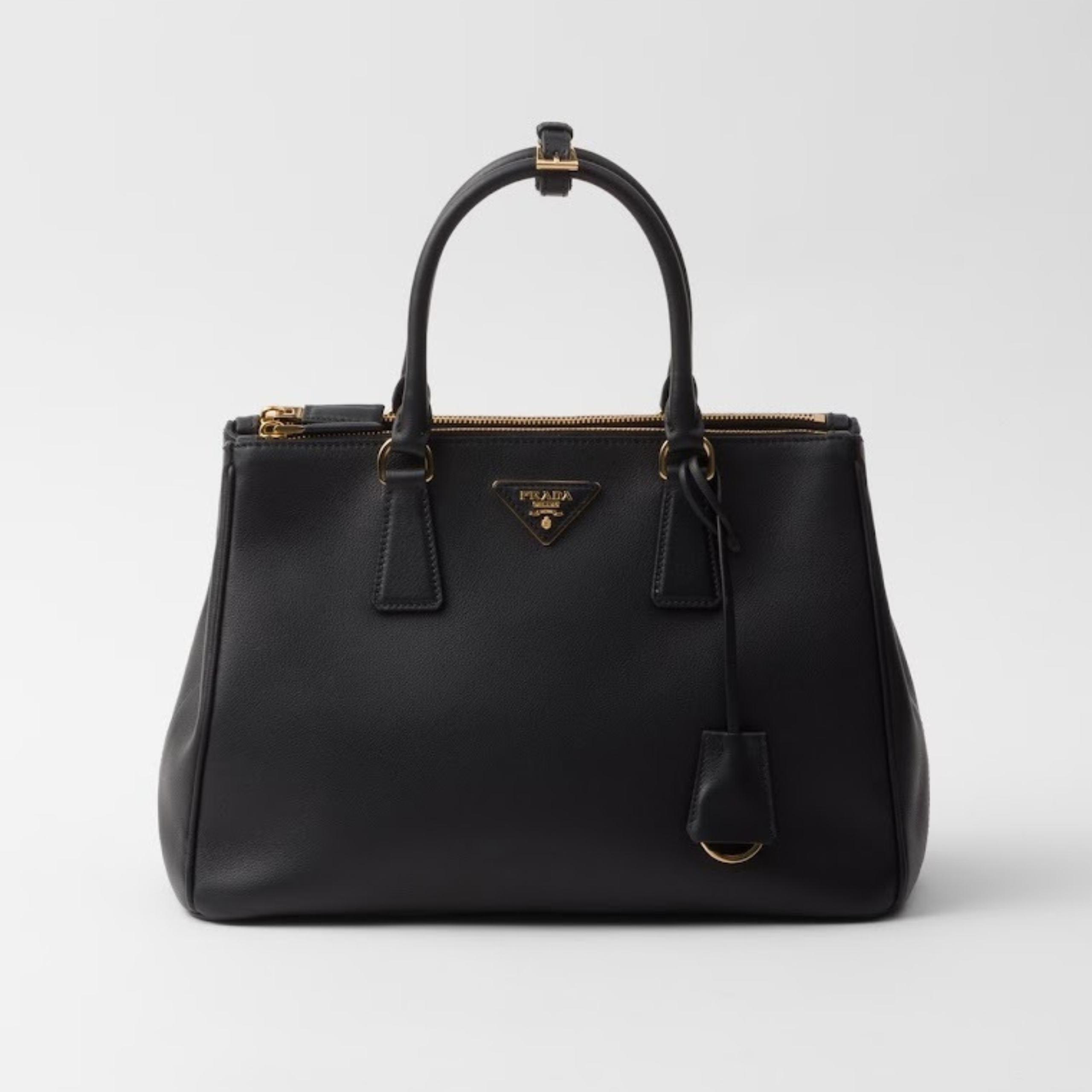 LARGE GALLERIA BAG, CALFSKIN – BLACK