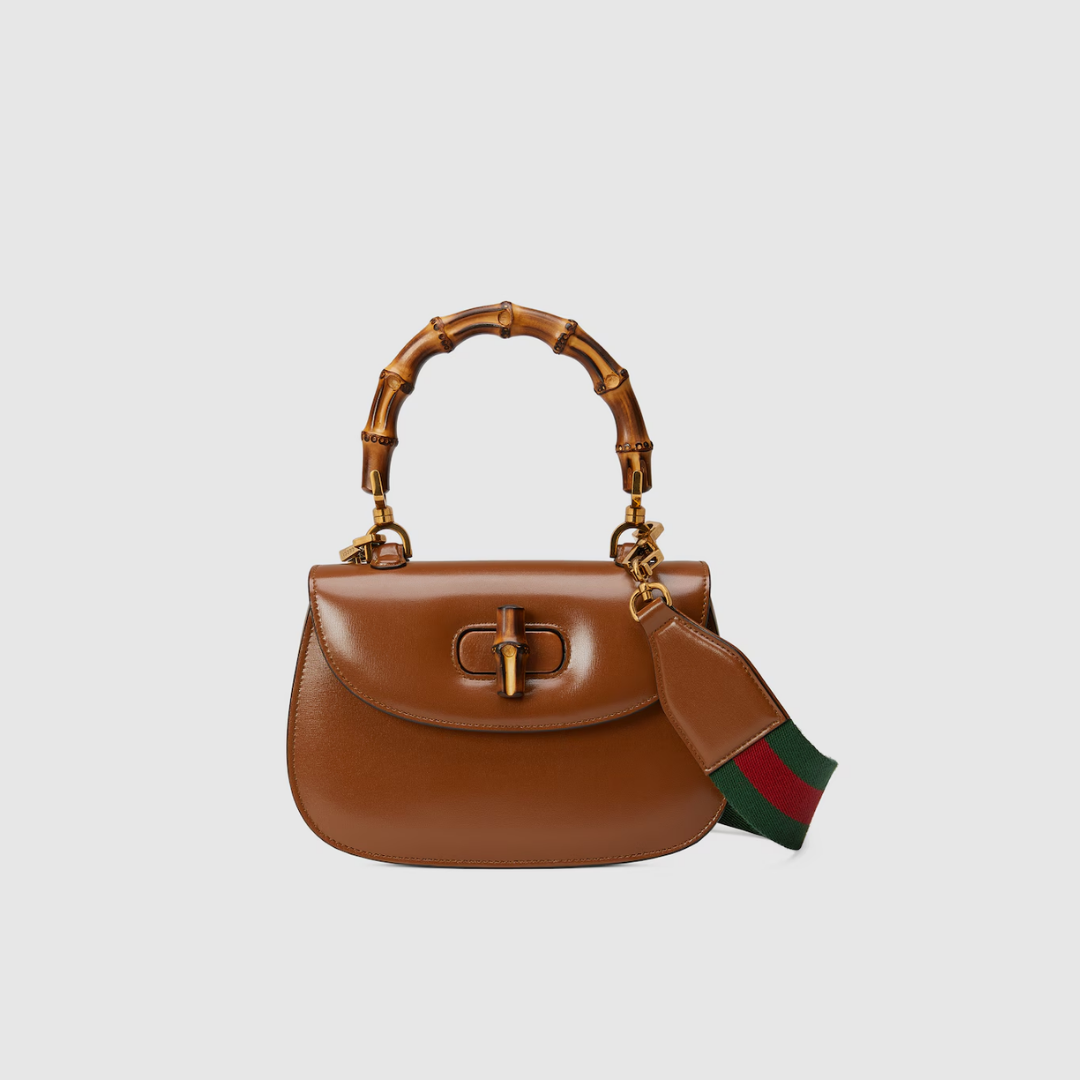 SMALL TOP HANDLE BAG, CUIR LEATHER – BROWN